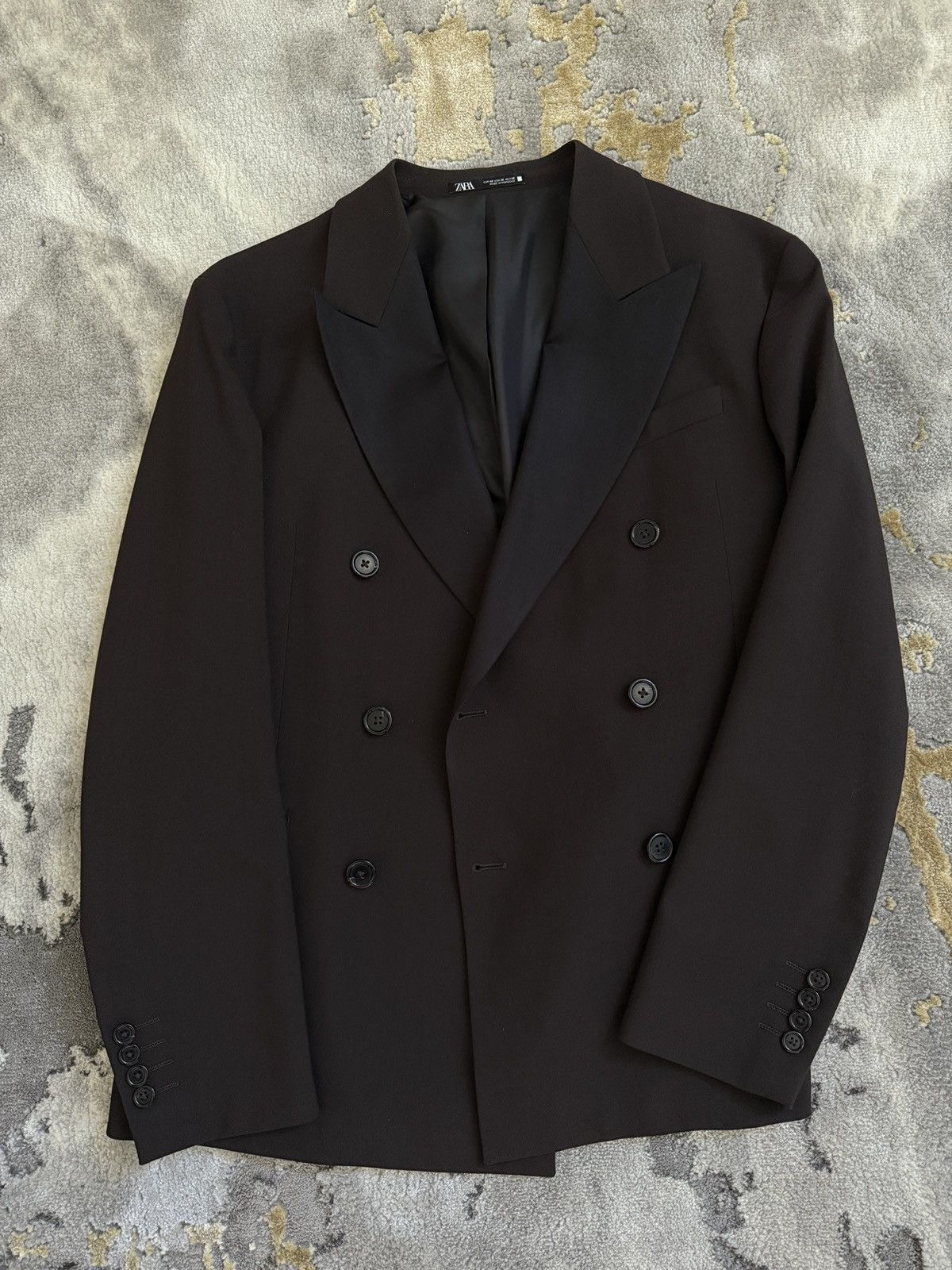 Zara Zara Double Breasted Blazer Jacket Brown Size US M / EU 48-50 / 2 - 2 Thumbnail