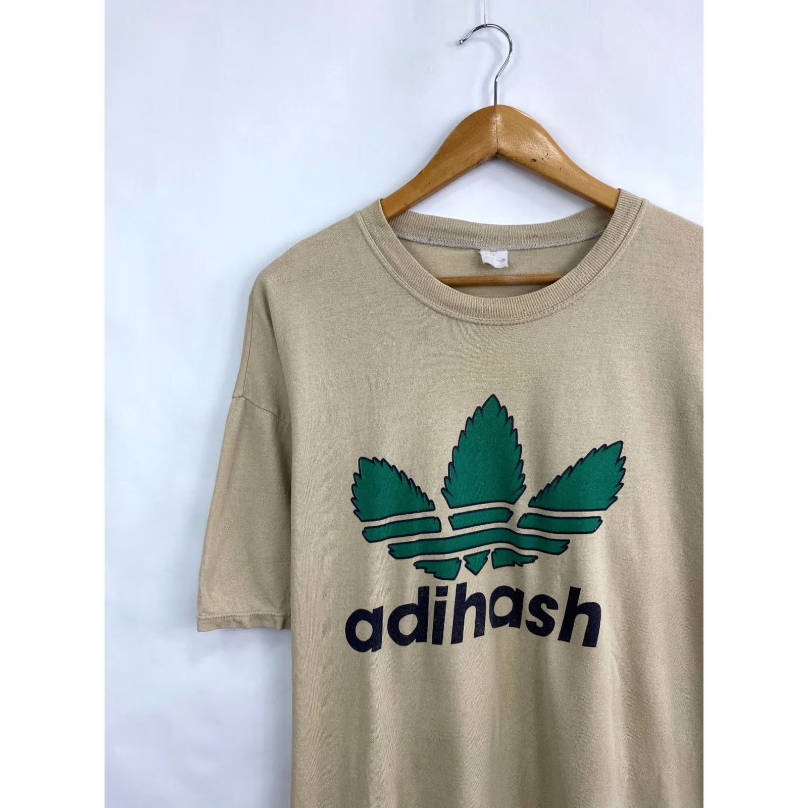 Vintage VINTAGE Cannabis Adihash T-Shirt 90s Beige XL/XXL Men Large Rare Y2K Hype Shirts Mens Size US XL / EU 56 / 4 - 3 Thumbnail