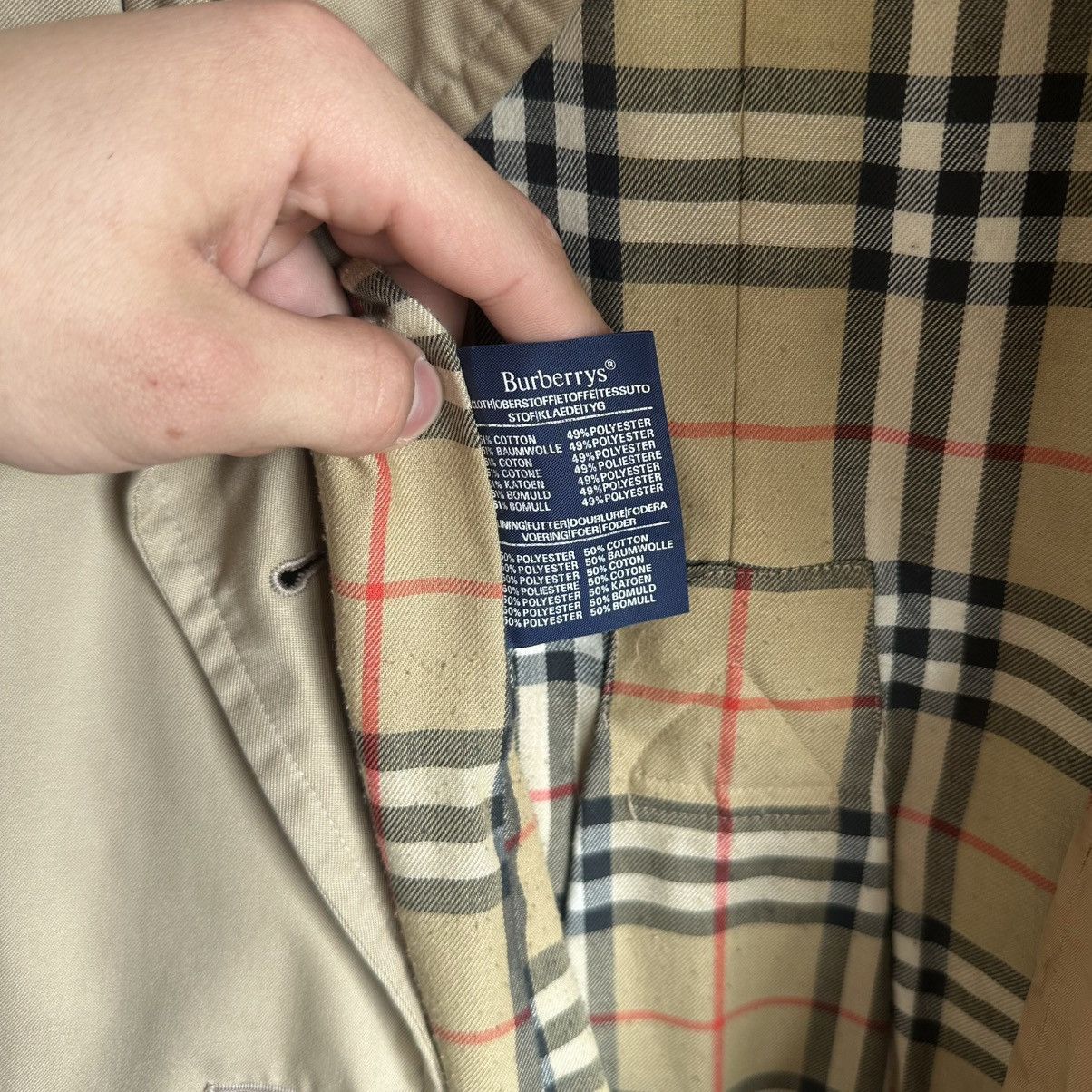 Burberry 90s Burberrys Coat Trench Beige Size L / US 10 / IT 46 - 8 Thumbnail