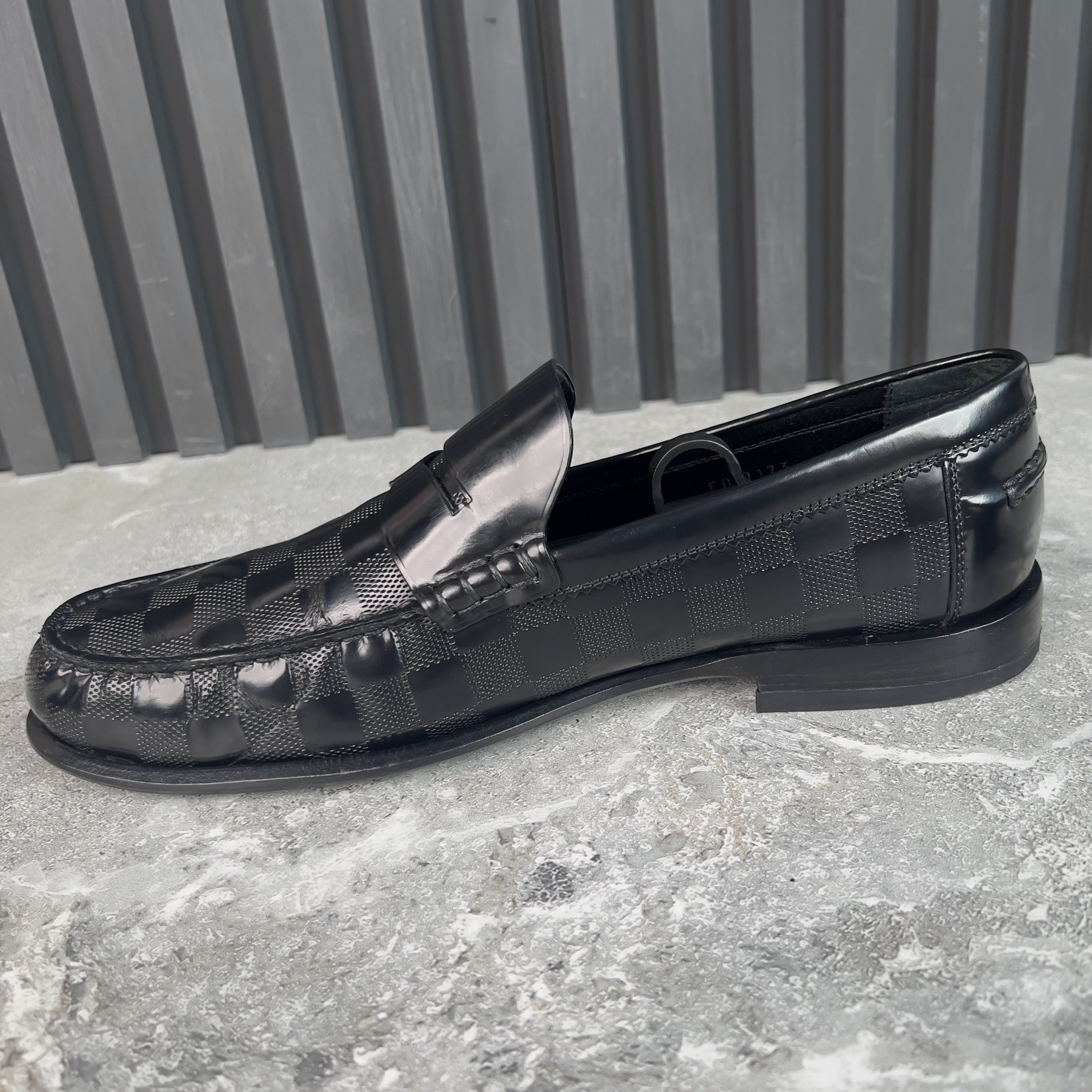 Louis Vuitton Graduation Loafers Penny Damier Infini Black Leather Size US 9 / EU 42 - 6 Thumbnail