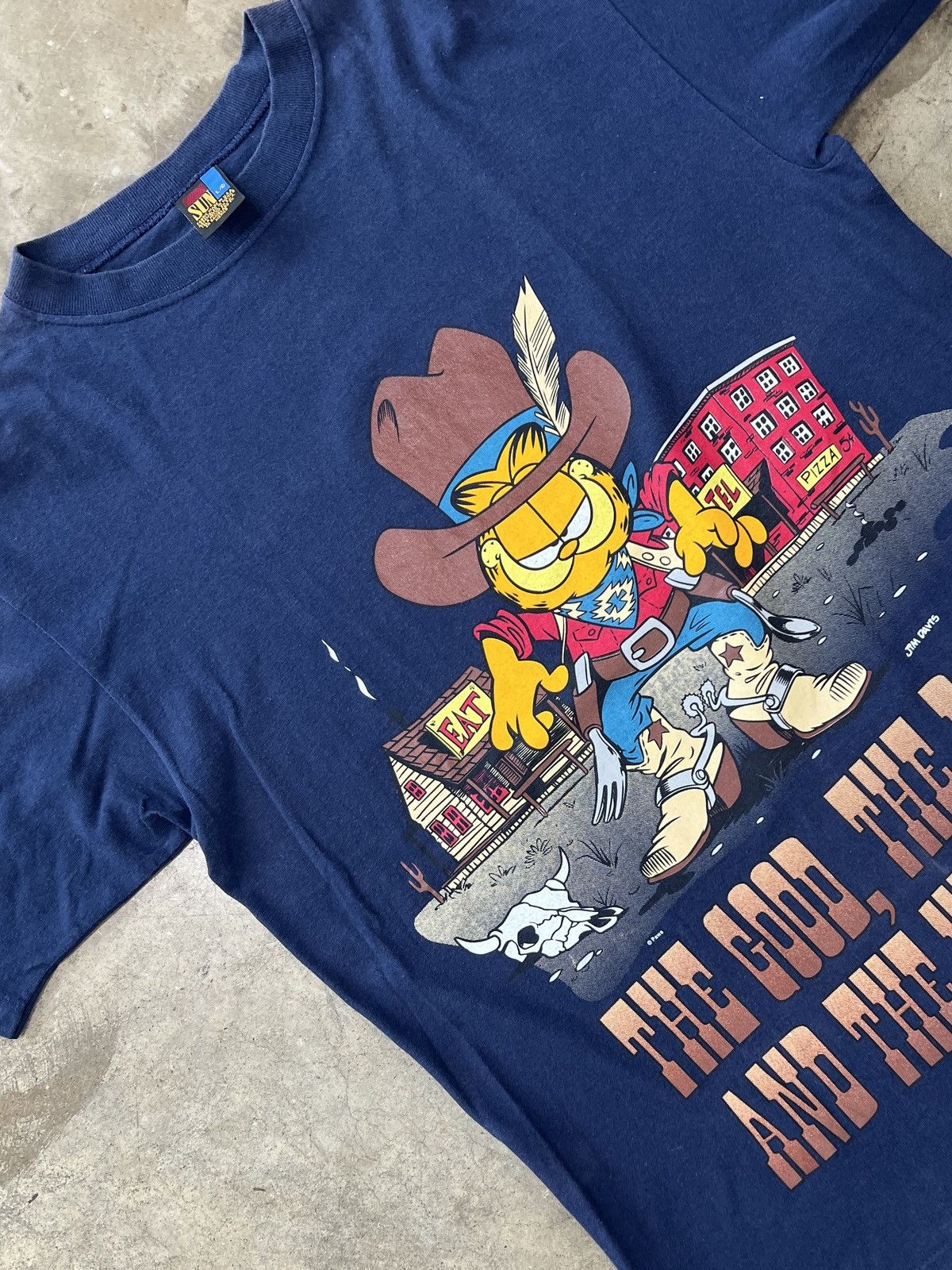 Vintage Vintage Garfield Single Stitch Western Good Bad Hungry Large Size US L / EU 52-54 / 3 - 1 Thumbnail
