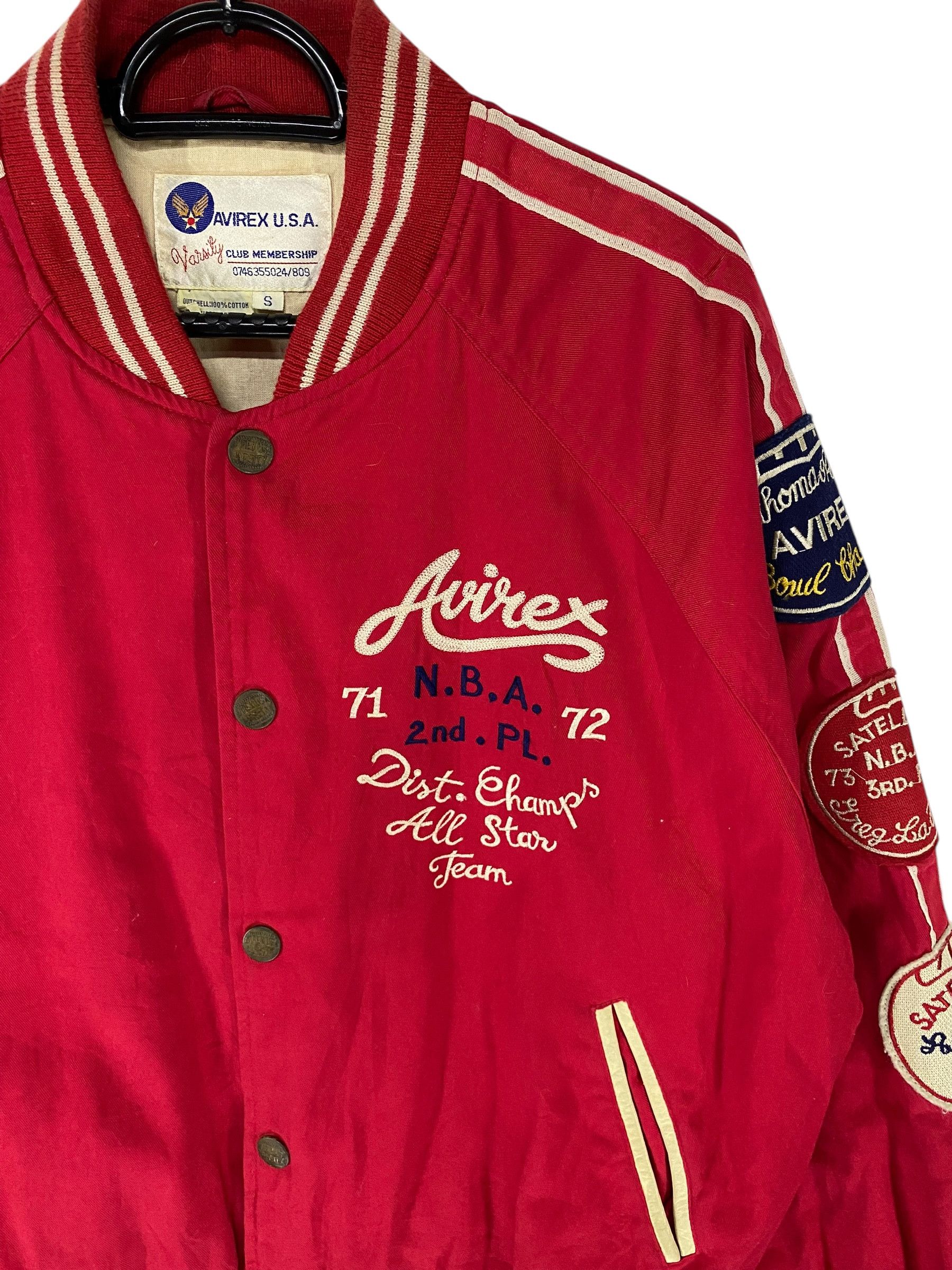 2000s Avirex embroidered logo varsity jacket