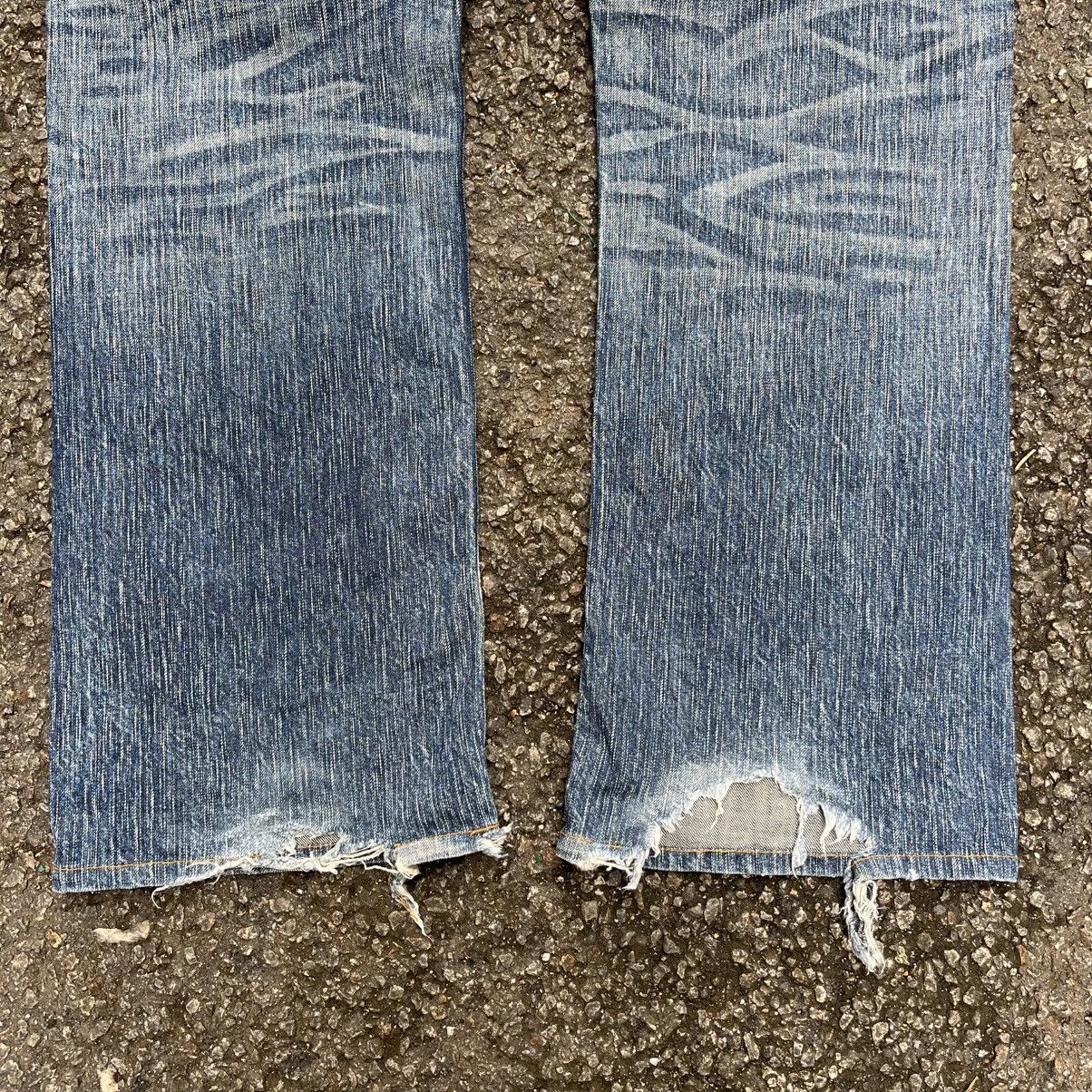 Japanese Brand Edwin 503 Boot Cut Denim Rusty Clawmark Jeans Faded Blue Size US 34 / EU 50 - 11 Thumbnail