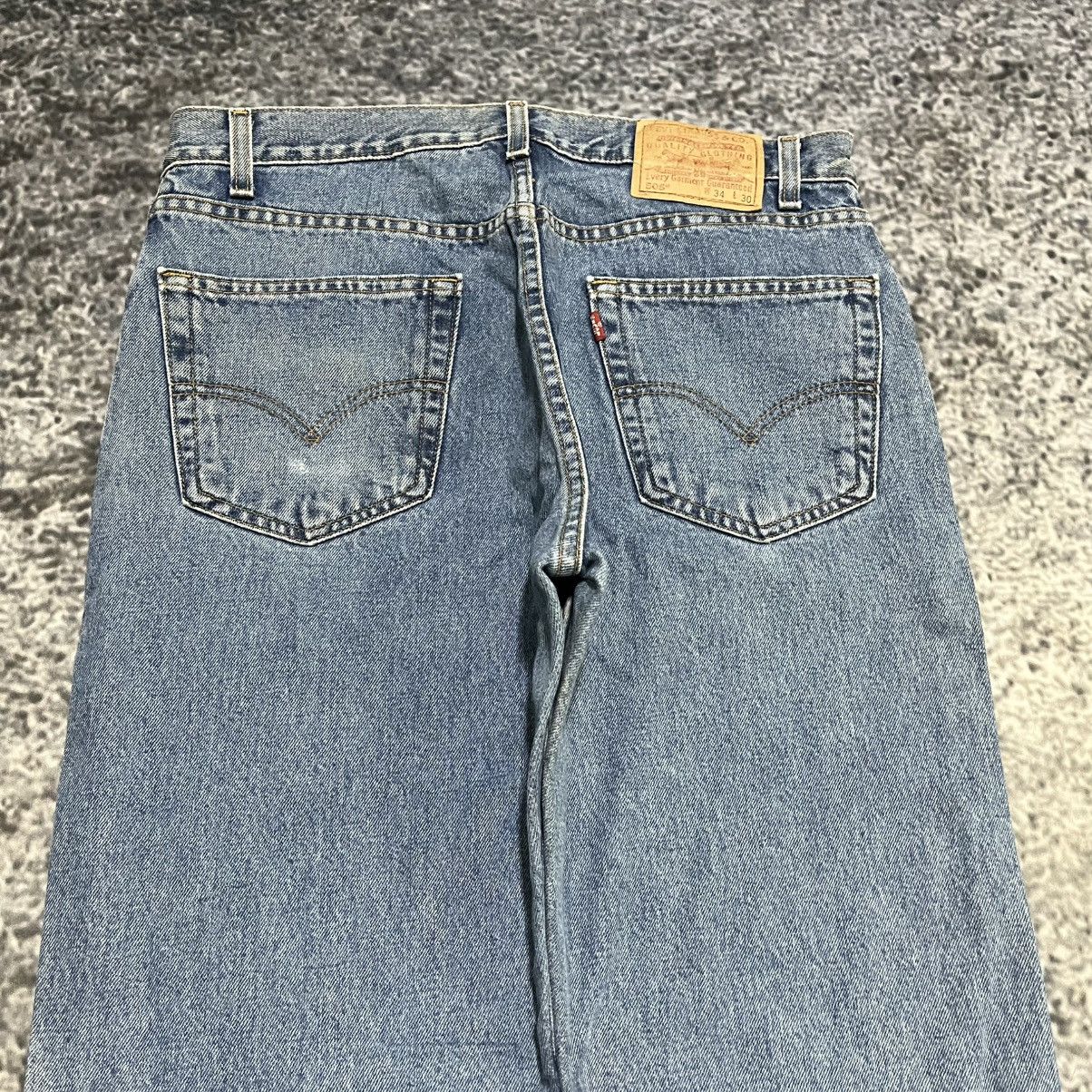 Levi's VINTAGE 90s LEVI'S 505 REGULAR FIT STRAIGHT LEG BLUE JEANS Size US 34 / EU 50 - 3 Thumbnail