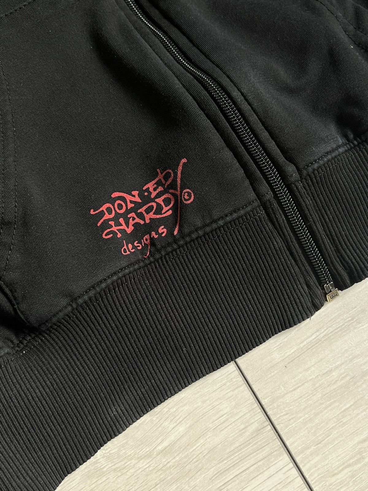Christian Audigier Ed Hardy by Christian Audigier Big Logo Y2k Zip Hoodie Size S / US 4 / IT 40 - 7 Thumbnail