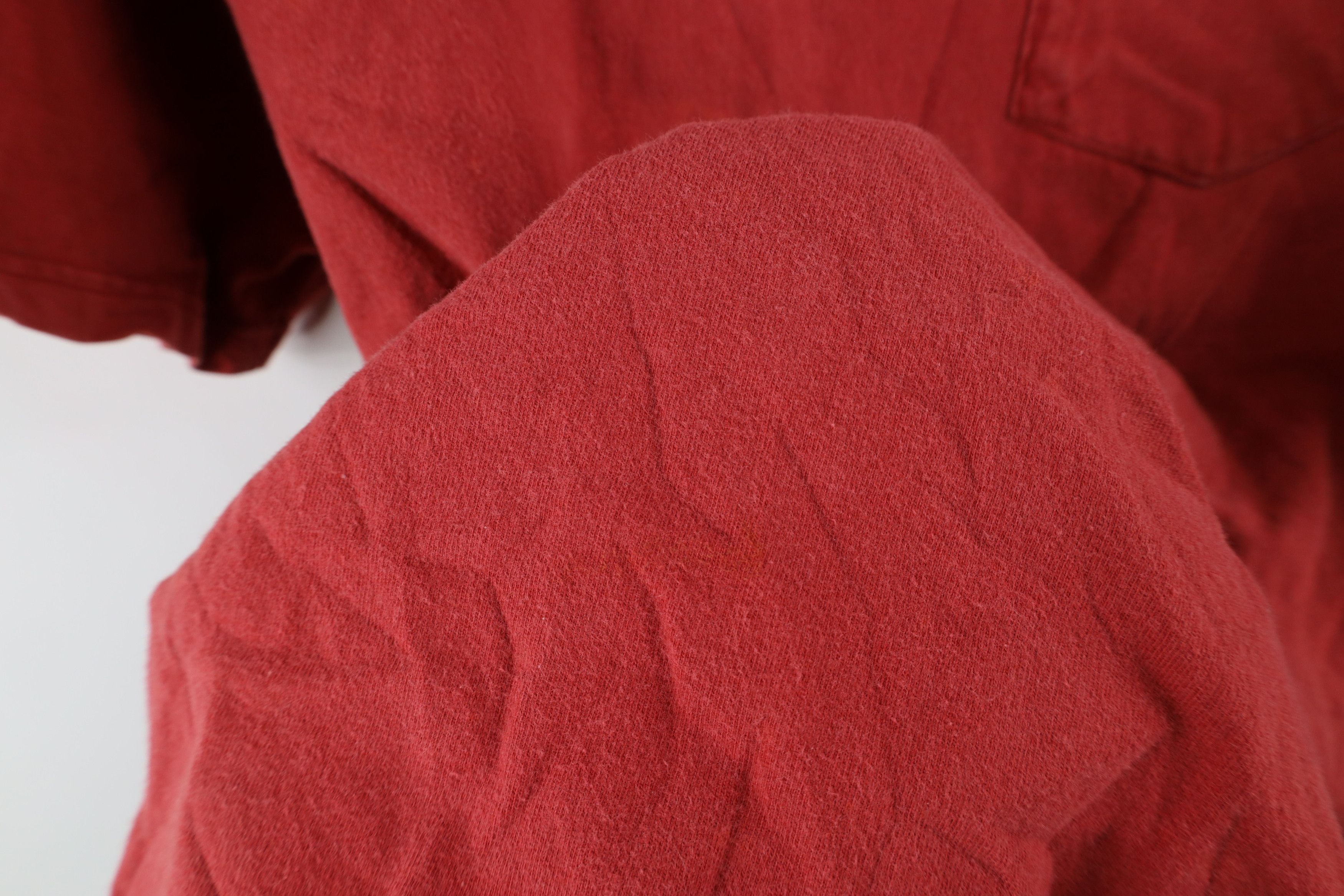 Russell Athletic × Vintage Vintage 90s Russell Athletic Blank Pocket T-Shirt Red Cotton Size US L / EU 52-54 / 3 - 8 Thumbnail