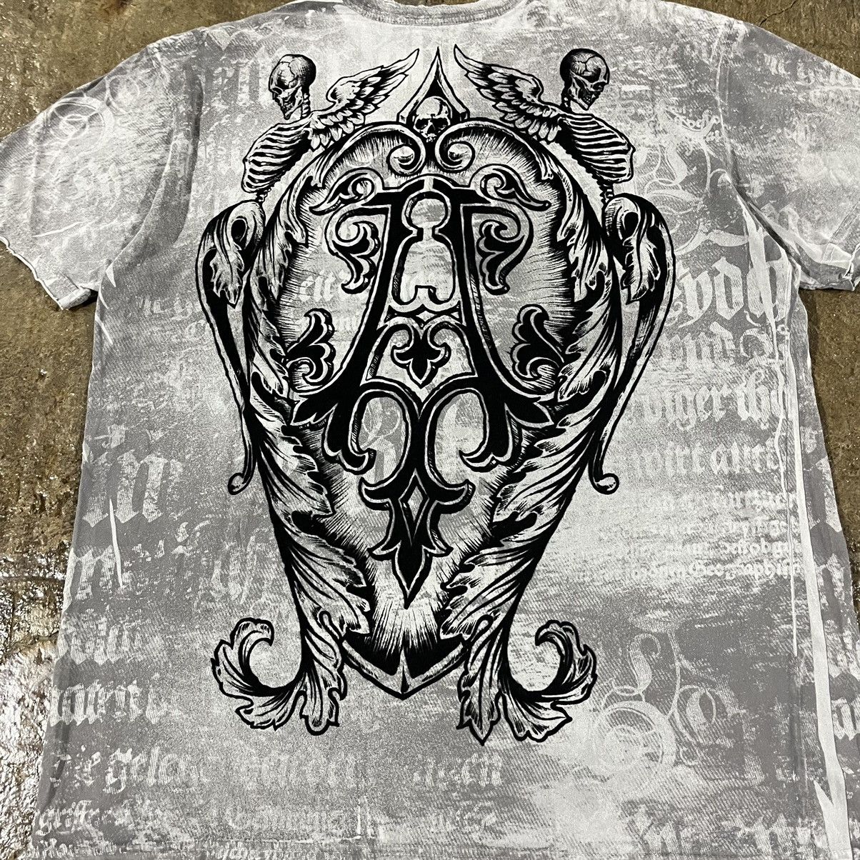 Affliction × Vintage Crazy Y2K Affliction Tee Shirt Grunge Goth Opium Skater Size US L / EU 52-54 / 3 - 7 Thumbnail