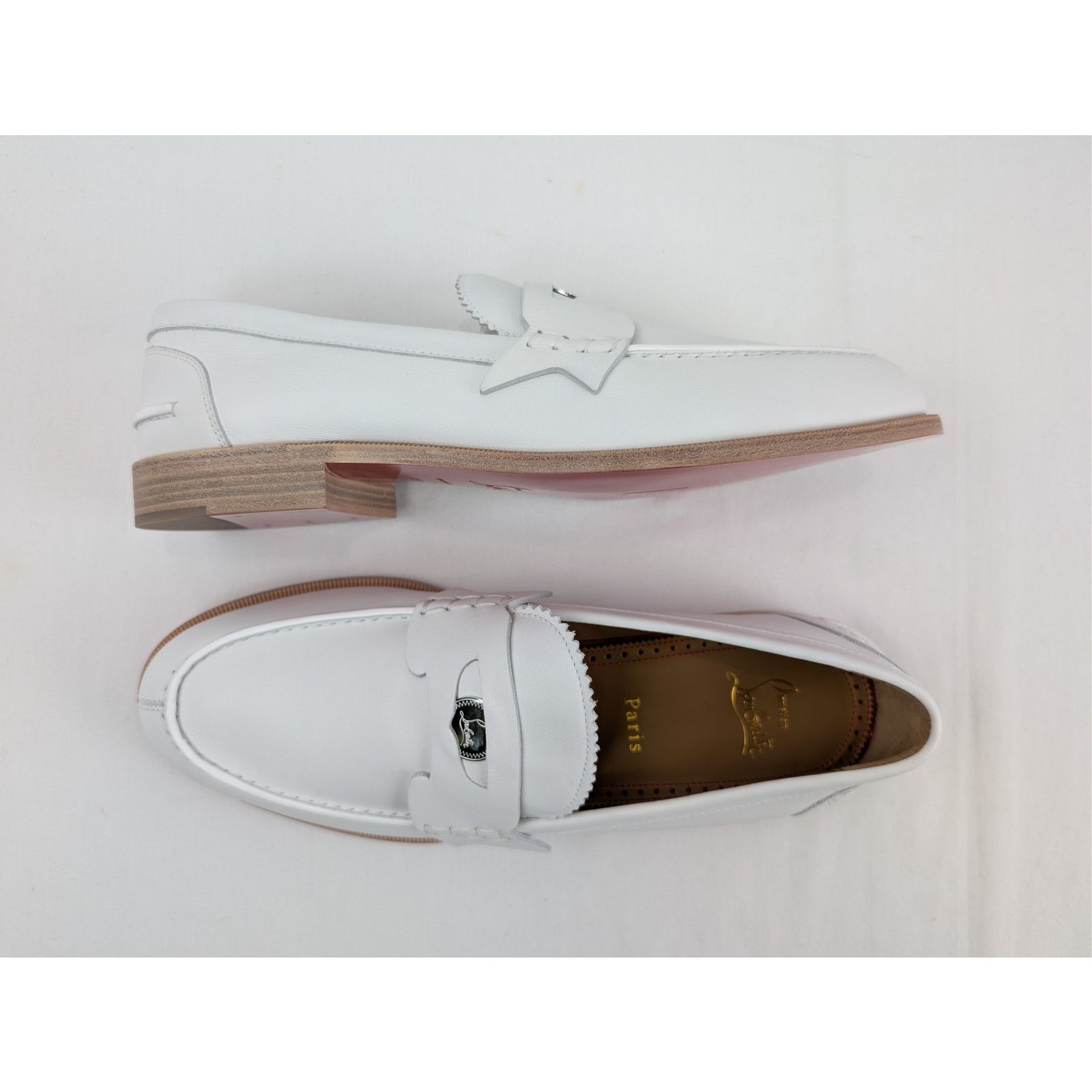 Christian Louboutin o1rshd1 Penny Flat Shoe Boots in White Size US 8.5 / EU 41-42 - 1 Thumbnail
