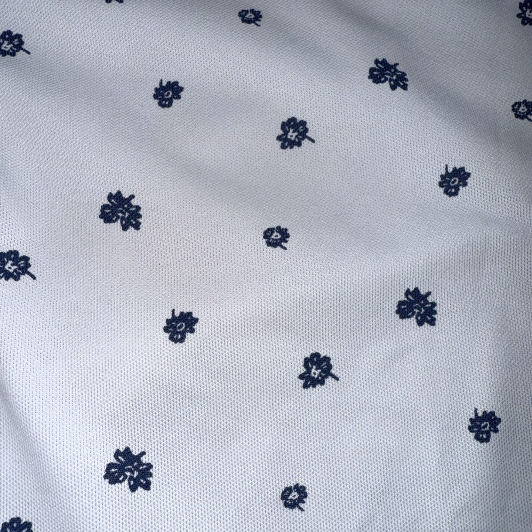 Footjoy VINTAGE FootJoy Polo Golf Shirt White Blue Flowers Floral Men's Large Stretch Arrowhead Size US L / EU 52-54 / 3 - 7 Thumbnail