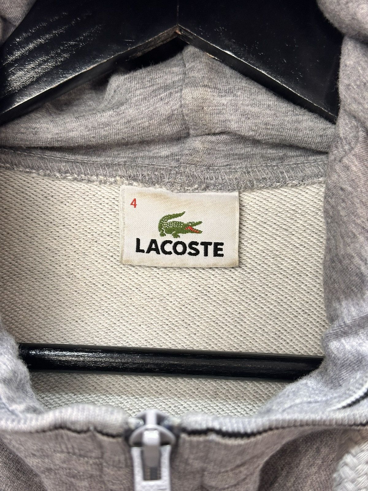 Lacoste Vintage Lacoste Zip Hoodie Grey Sk8 France Polo Ralph Lauren Size US L / EU 52-54 / 3 - 6 Thumbnail