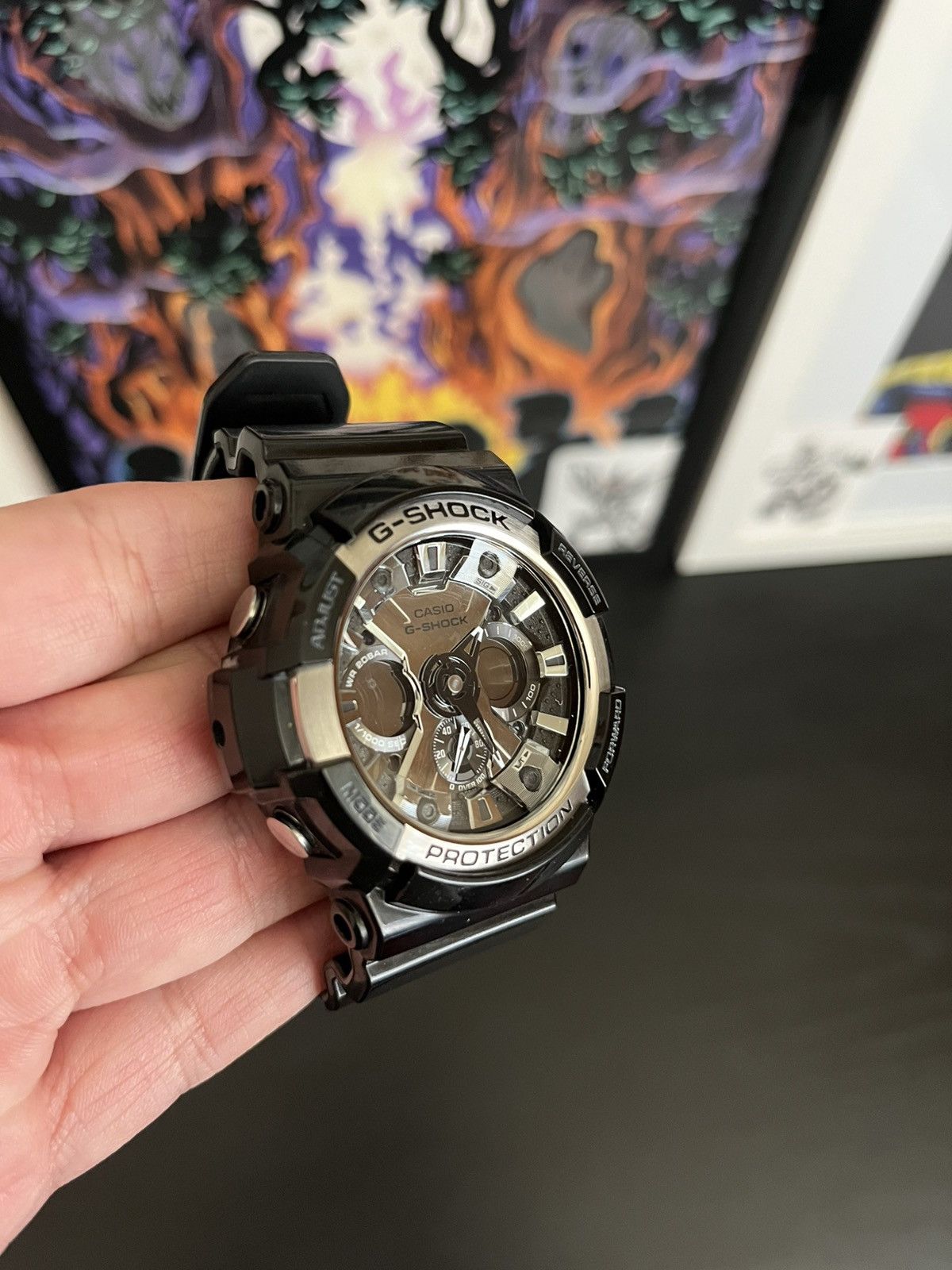 Casio × G Shock Casio G-Shock Mens GA200BW SILVER Size ONE SIZE - 4 Thumbnail