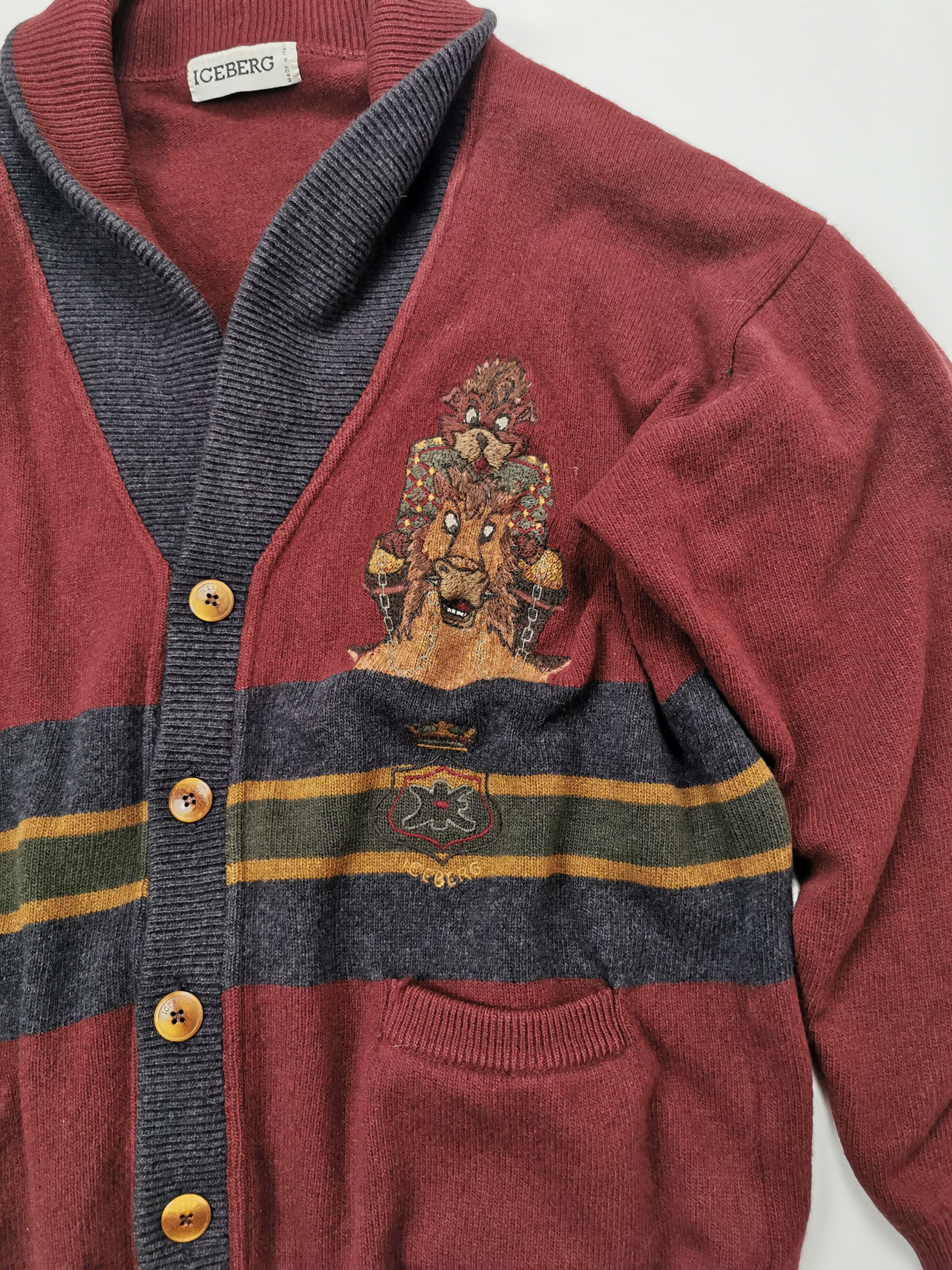 Men's cardigan sweater vintage Iceberg