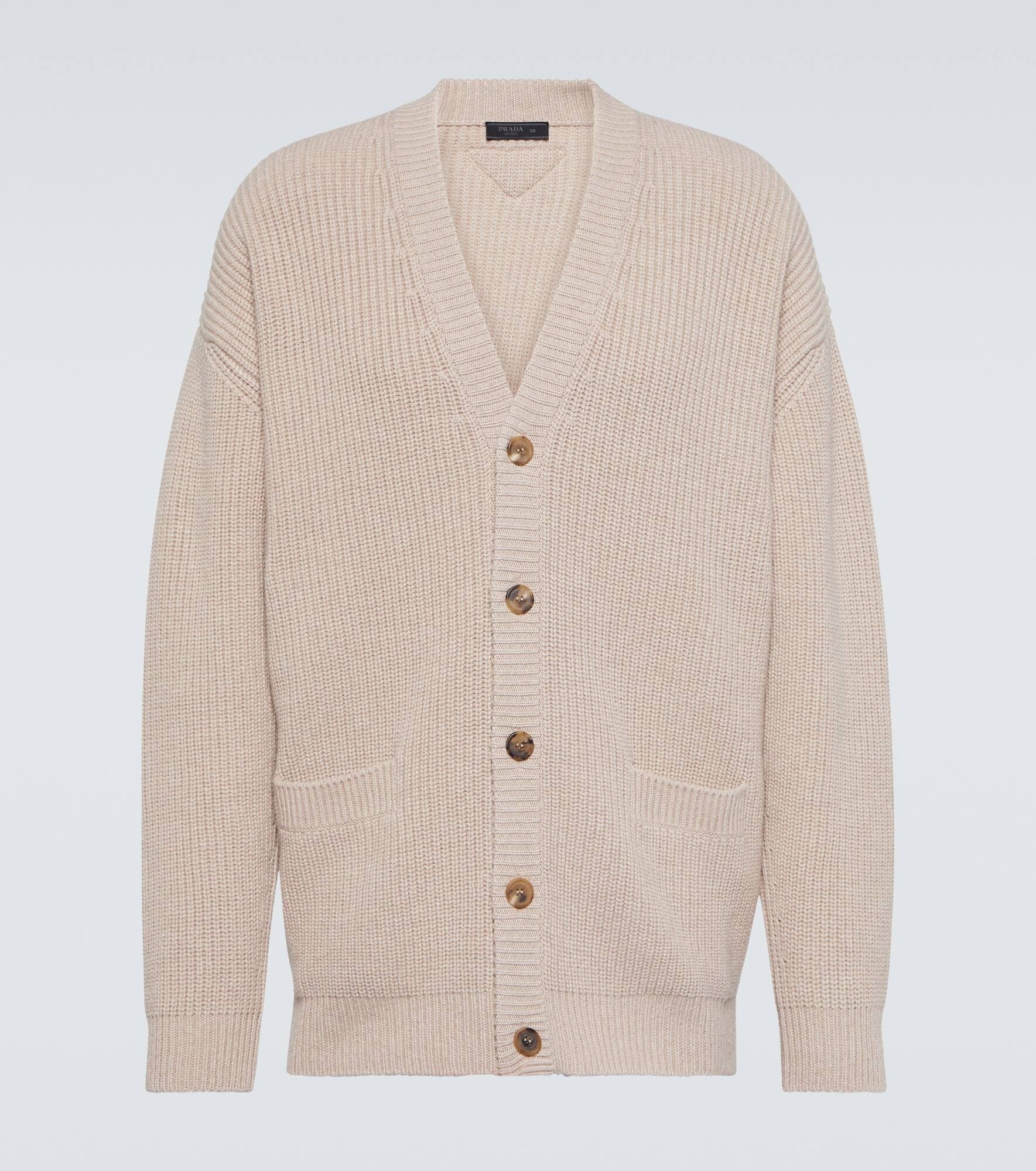o1bcso1str1025 Cashmere Cardigan in Beige