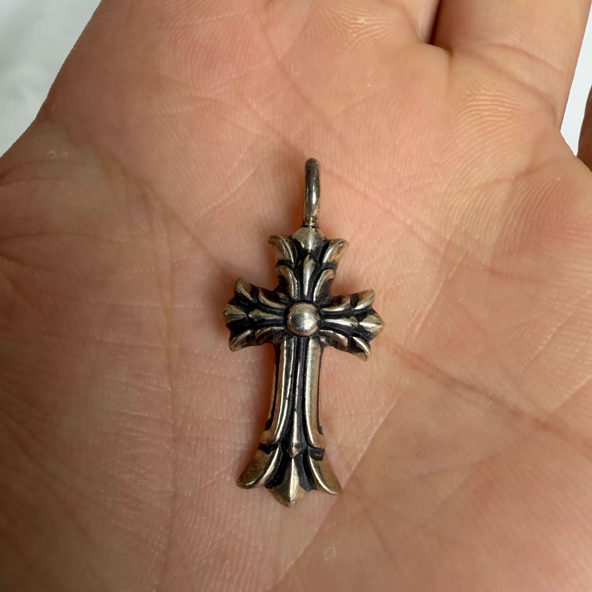 Chrome Hearts Chrome Hearts 925 Silver Small Double Layer Cross Pendant Size ONE SIZE - 5 Thumbnail