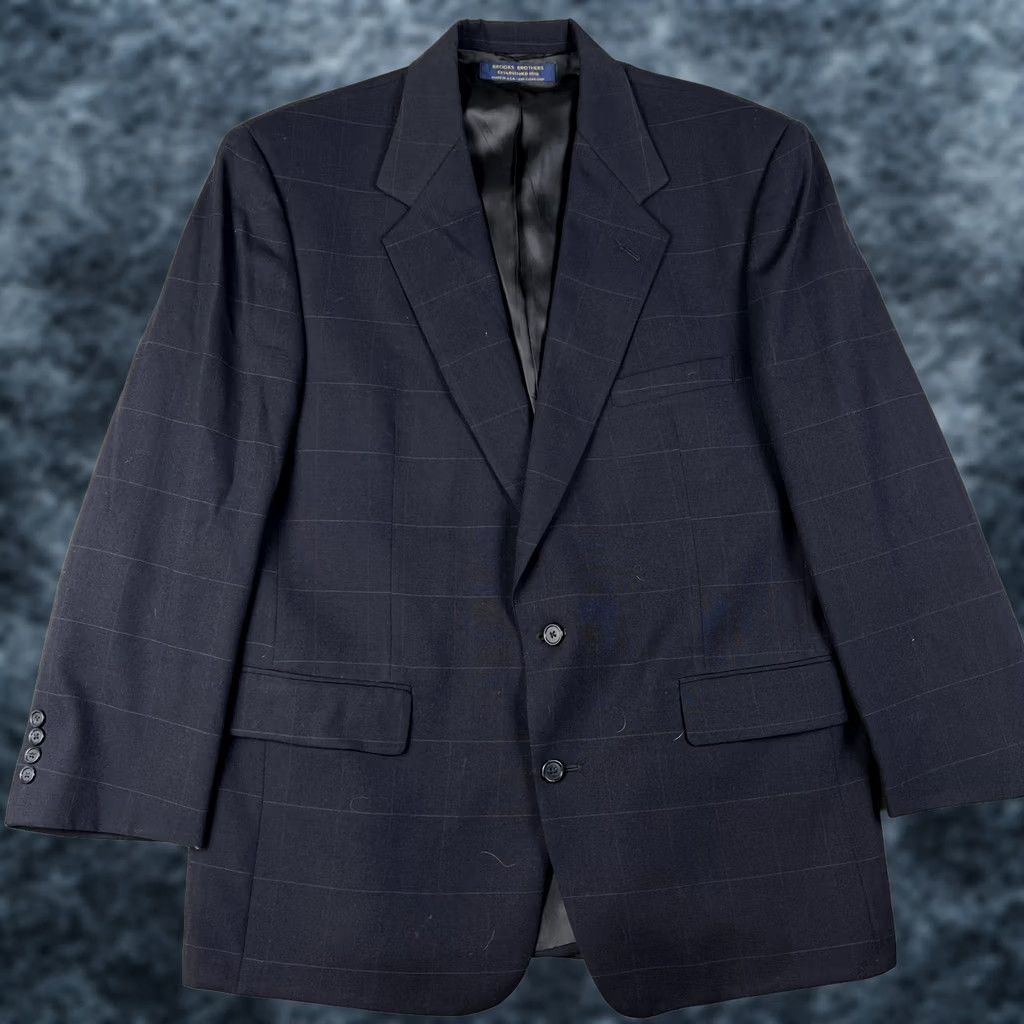 Brooks Brothers VINTAGE Brooks Brothers Suit Set USA Made Coat Pants 44R Mens 36x29 Pleated Brooks Brothers Suit Set United States Plaid Wool 2 Piece Regular Mens Size 44R - 1 Thumbnail