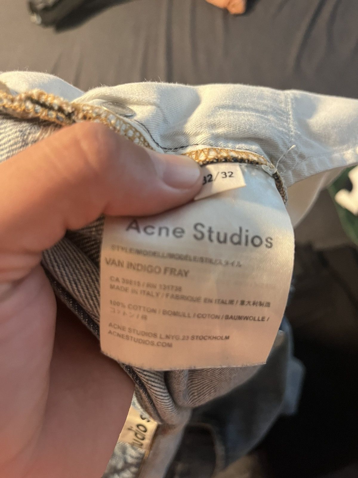 Acne Studios Acne studios Van Indigo Fray Size US 32 / EU 48 - 3 Thumbnail