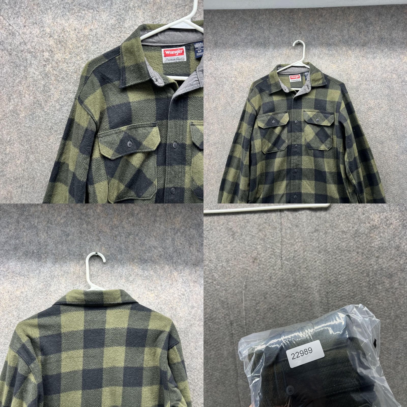 Wrangler Wrangler Shirt Men Smal Plaid Green Button-Down Flannel Premium Vtg Western Shirt Size S Green Plaid Button-Up, Long Sleeve, All Seasons, Casual Mens Size US S / EU 44-46 / 1 - 8 Thumbnail