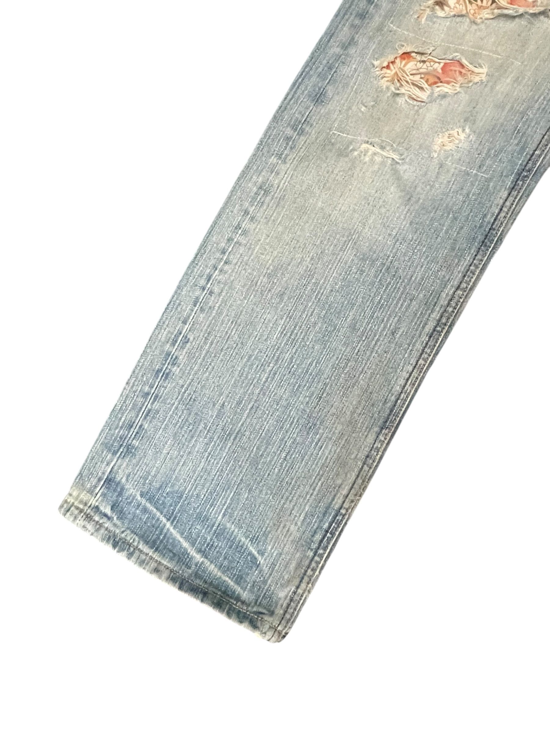 Lee Vintage Lee 101 Faded Distresed Patched Size US 32 / EU 48 - 10 Thumbnail