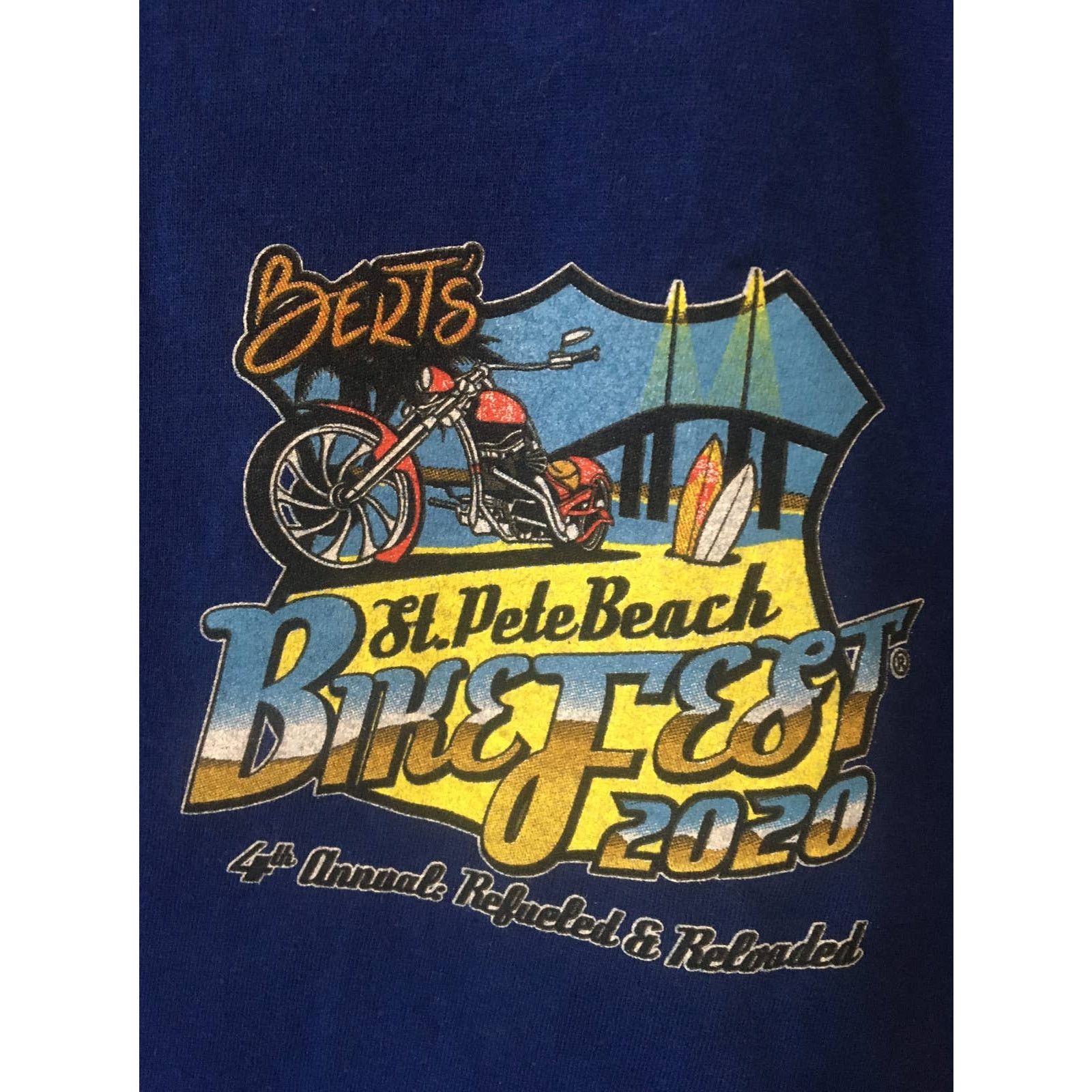 Other Bert’s St. Pete Beach Bike Fest 2020 4th. Annual Lg T-shirt Size US L / EU 52-54 / 3 - 2 Thumbnail