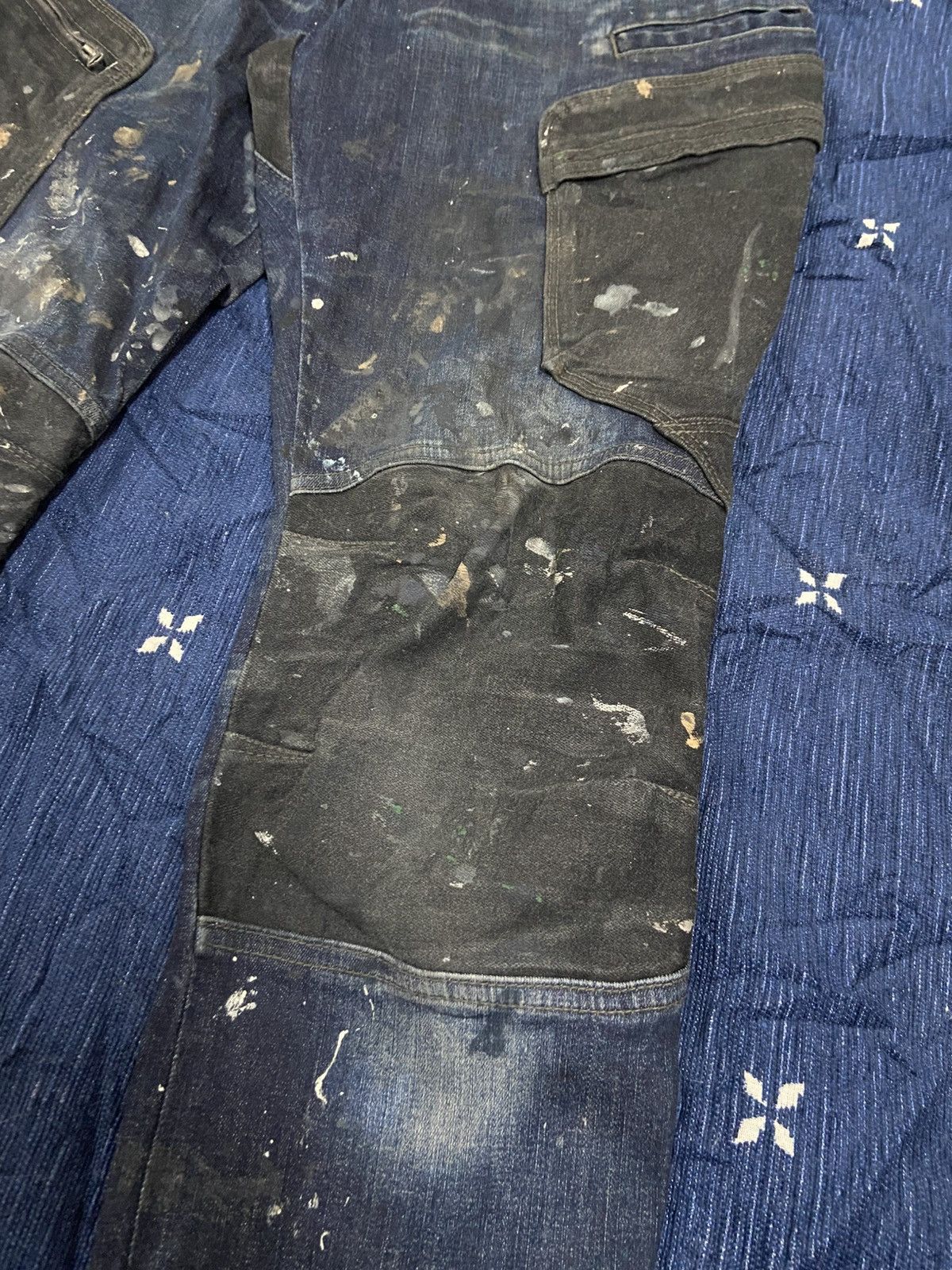 Japanese Brand Distressed Trashed Double Knee Style Paint Art Hedi Slimane Size US 30 / EU 46 - 3 Thumbnail