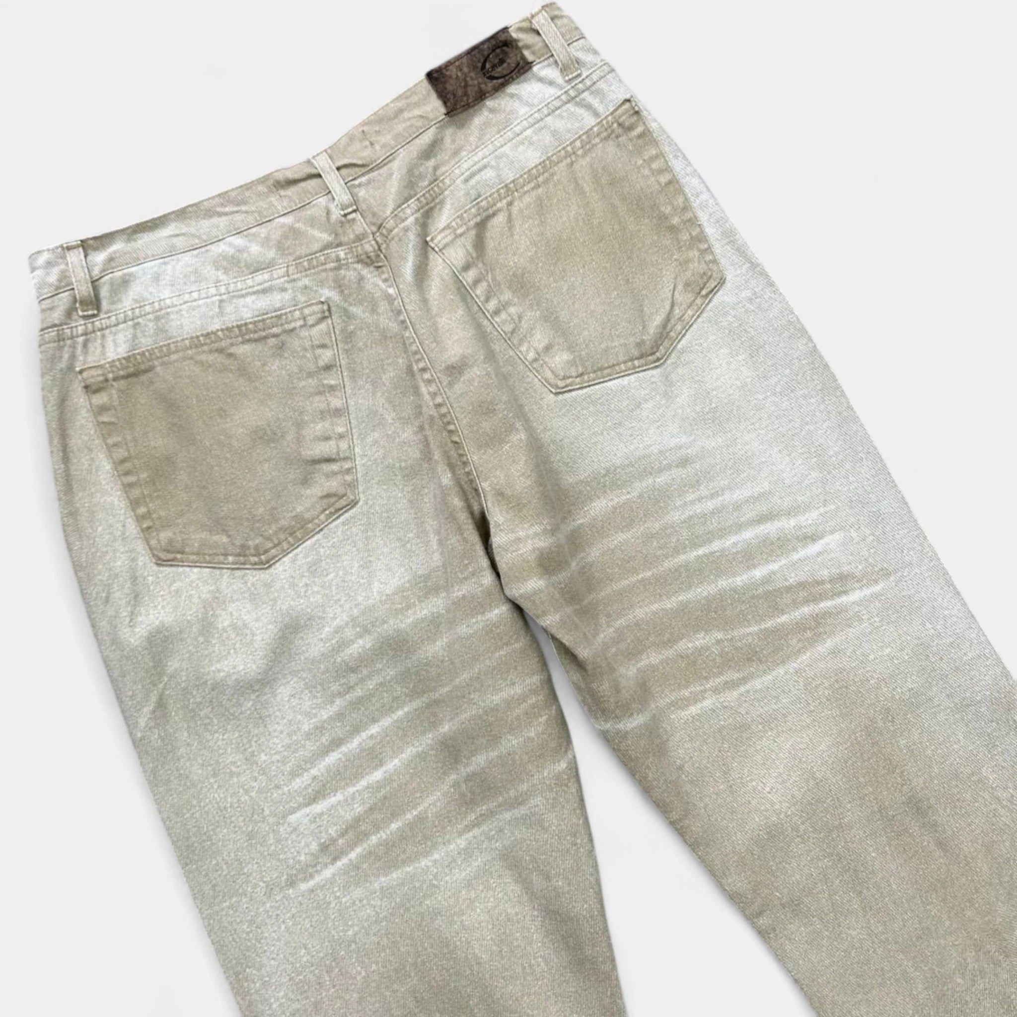 Just Cavalli Just Cavalli Baggy Beige Denim Print Effect Jeans Size 36" / US 14 / IT 50 - 5 Thumbnail