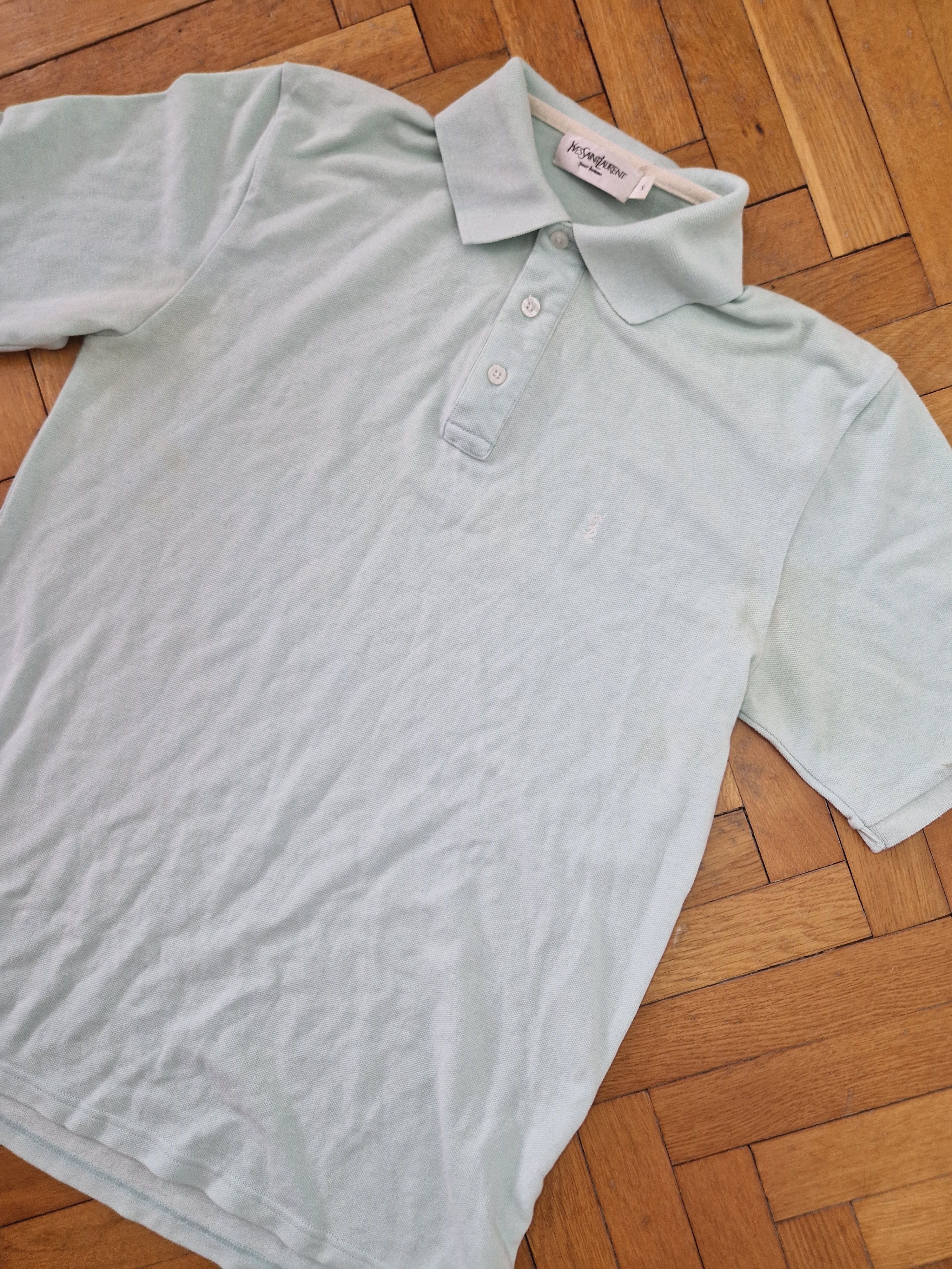 Yves Saint Laurent Yves Saint Laurent mint polo tee Size US L / EU 52-54 / 3 - 2 Thumbnail