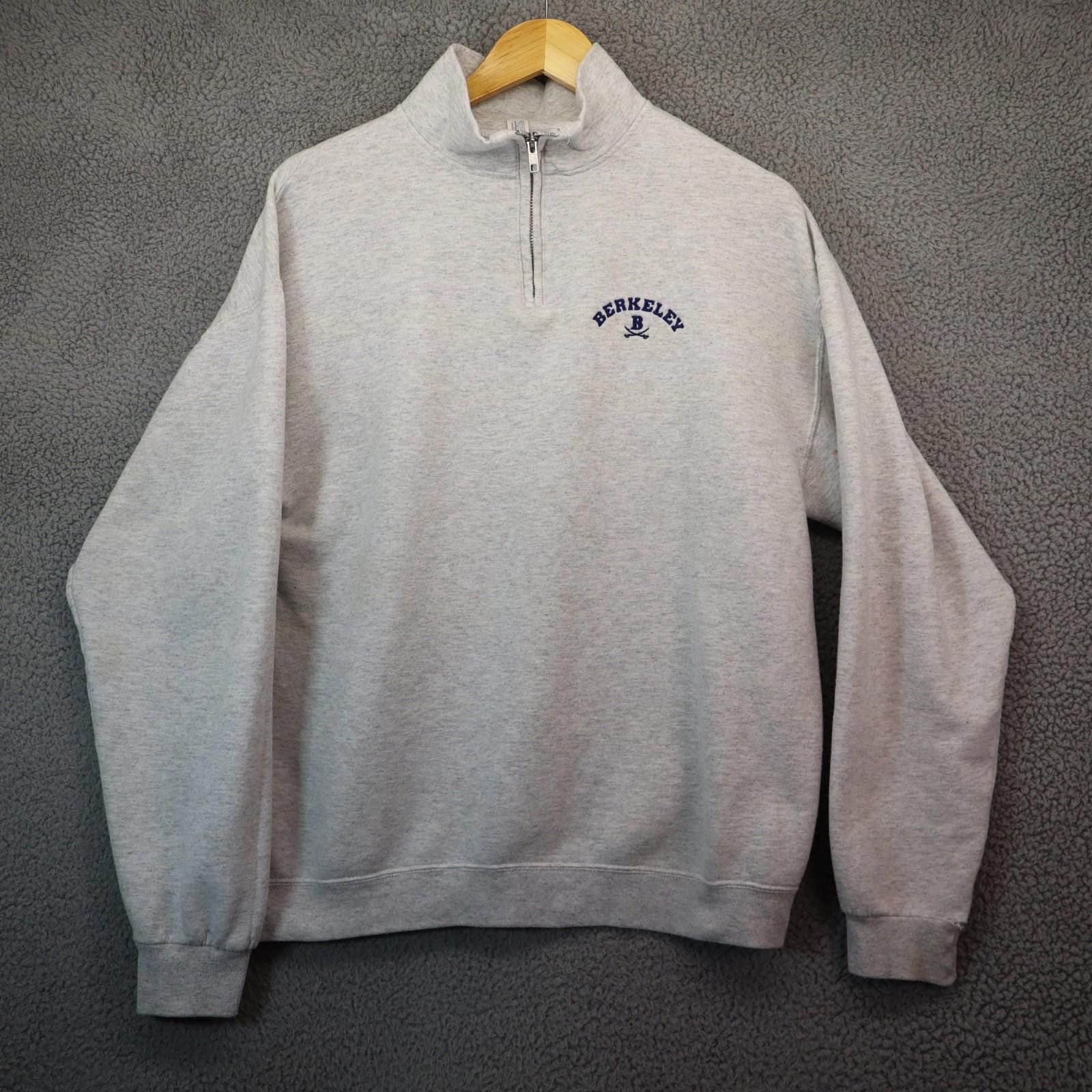 Jerzees Berkeley 1/4 Zip Fleece Reverse Vtg Men Medium Rare y2k 90s Size US M / EU 48-50 / 2 - 1 Thumbnail