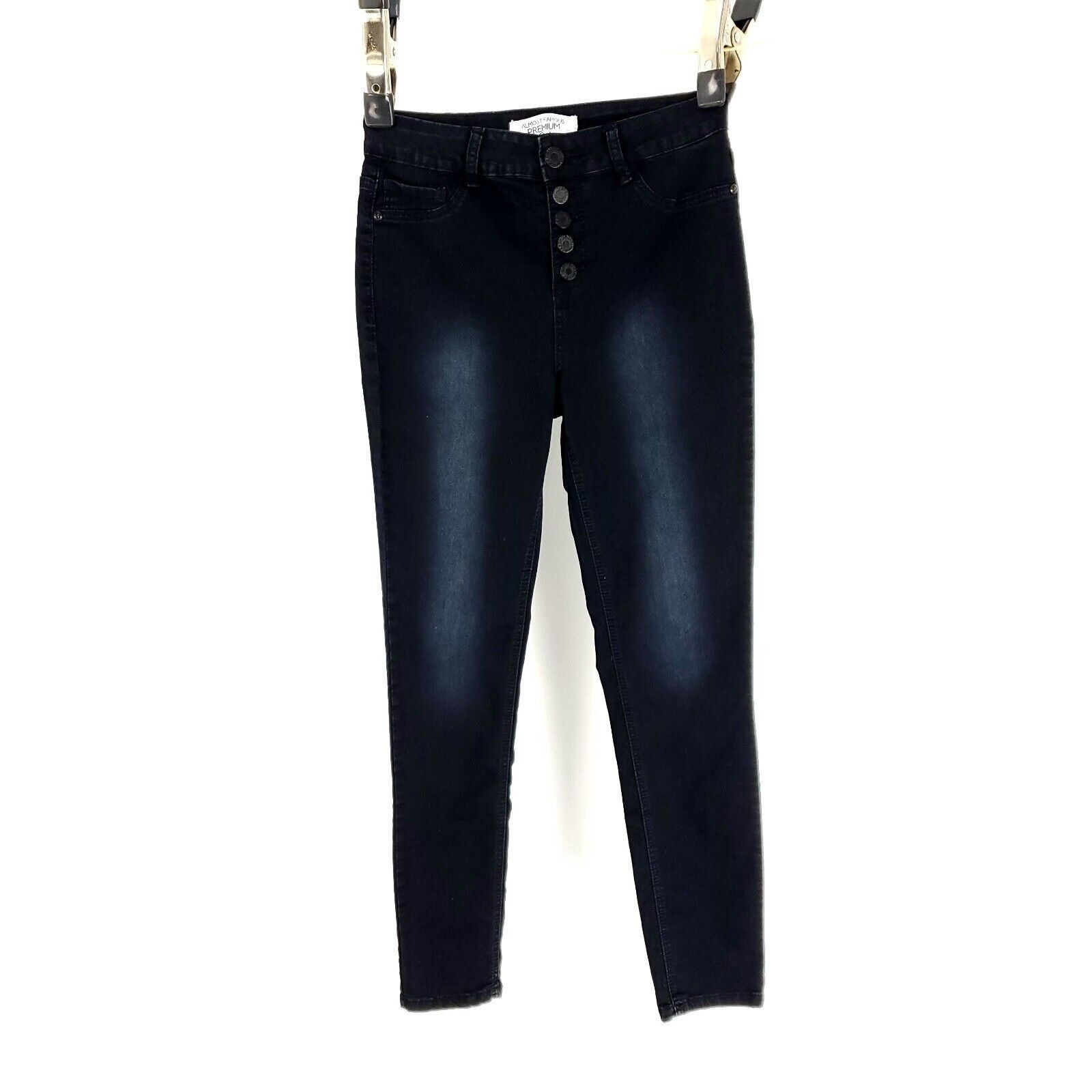 Almost Famous Almost Famous Premium Denim Jeans Black Dark Stone Wash Midr Size 27" / US 4 / IT 40 - 6 Thumbnail
