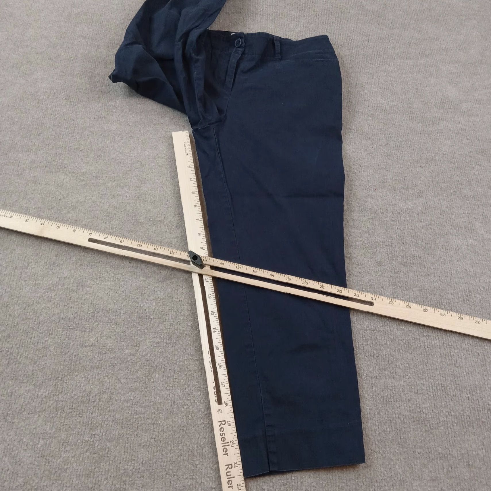 Talbots Talbots Womens Petite Blue Stretch Crop Straight Leg Pants 4P 28x21 Extra Large XL Size 28" / US 6 / IT 42 - 2 Thumbnail