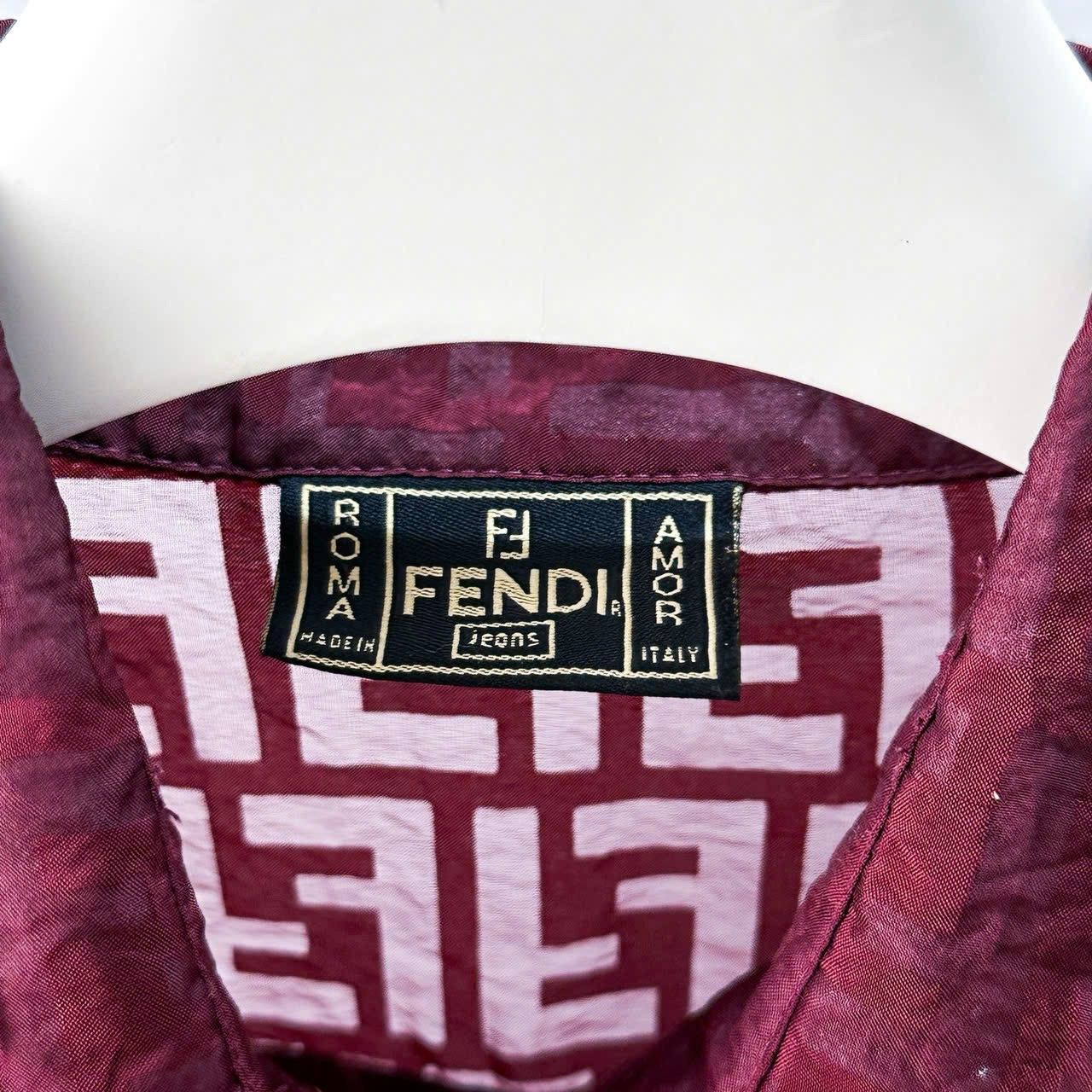 Fendi 1980s Fendi Zucca See Throught Blouse Size L / US 10 / IT 46 - 8 Thumbnail
