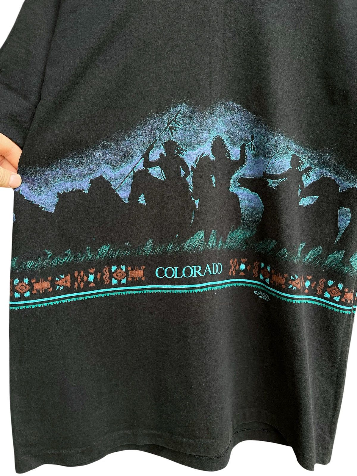 Anvil 1992 Native American Tee XL Anvil Colorado Horseback Western Size US XL / EU 56 / 4 - 2 Thumbnail