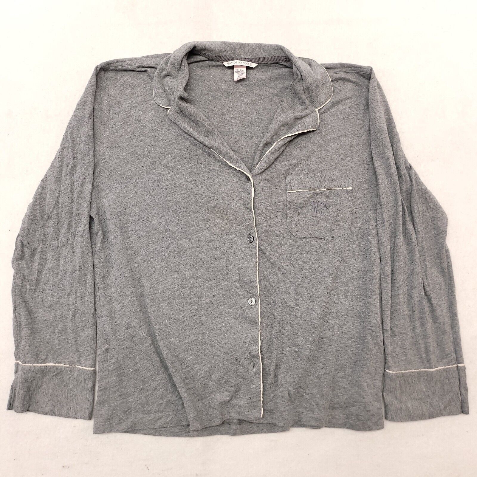Victoria's Secret Victorias Secret Button Up Pajama Top Womens Size Small Gray Size ONE SIZE - 2 Thumbnail
