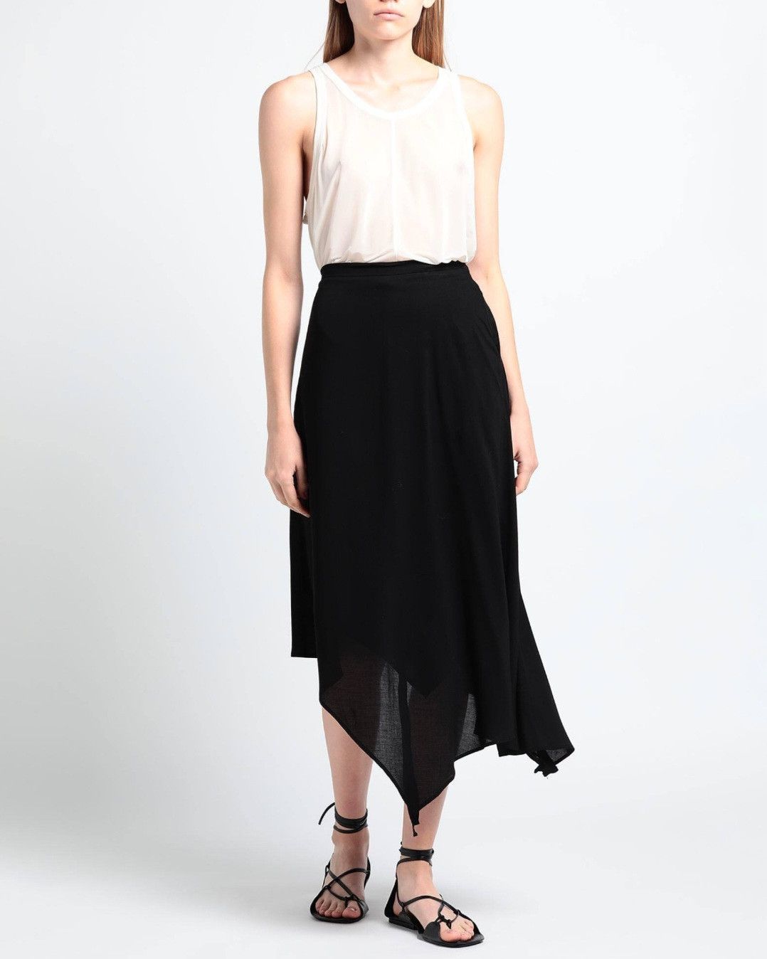 Ann Demeulemeester Ann Demeulemeester Asymmetric Midi Skirt Size 26" / US 2 / IT 38 - 5 Thumbnail