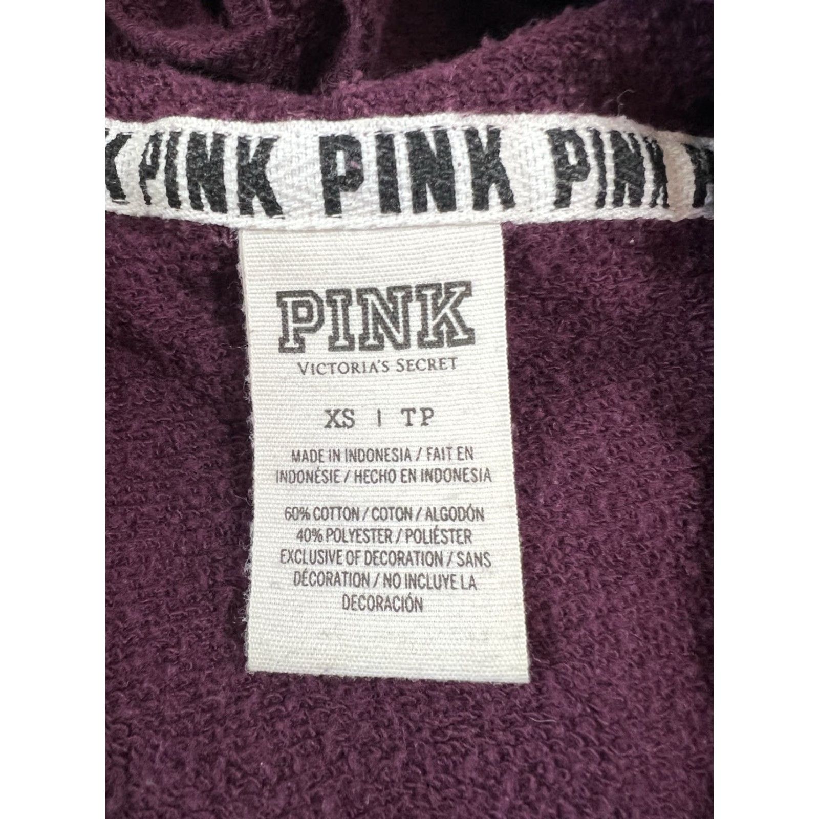 Victoria's Secret Victoria's Secret PINK Hoodie Women's XS Pullover Long Sleeve Logo Pocket Hooded Casual Sweatshirt Pink Cotton Size XS / US 0-2 / IT 36-38 - 7 Thumbnail