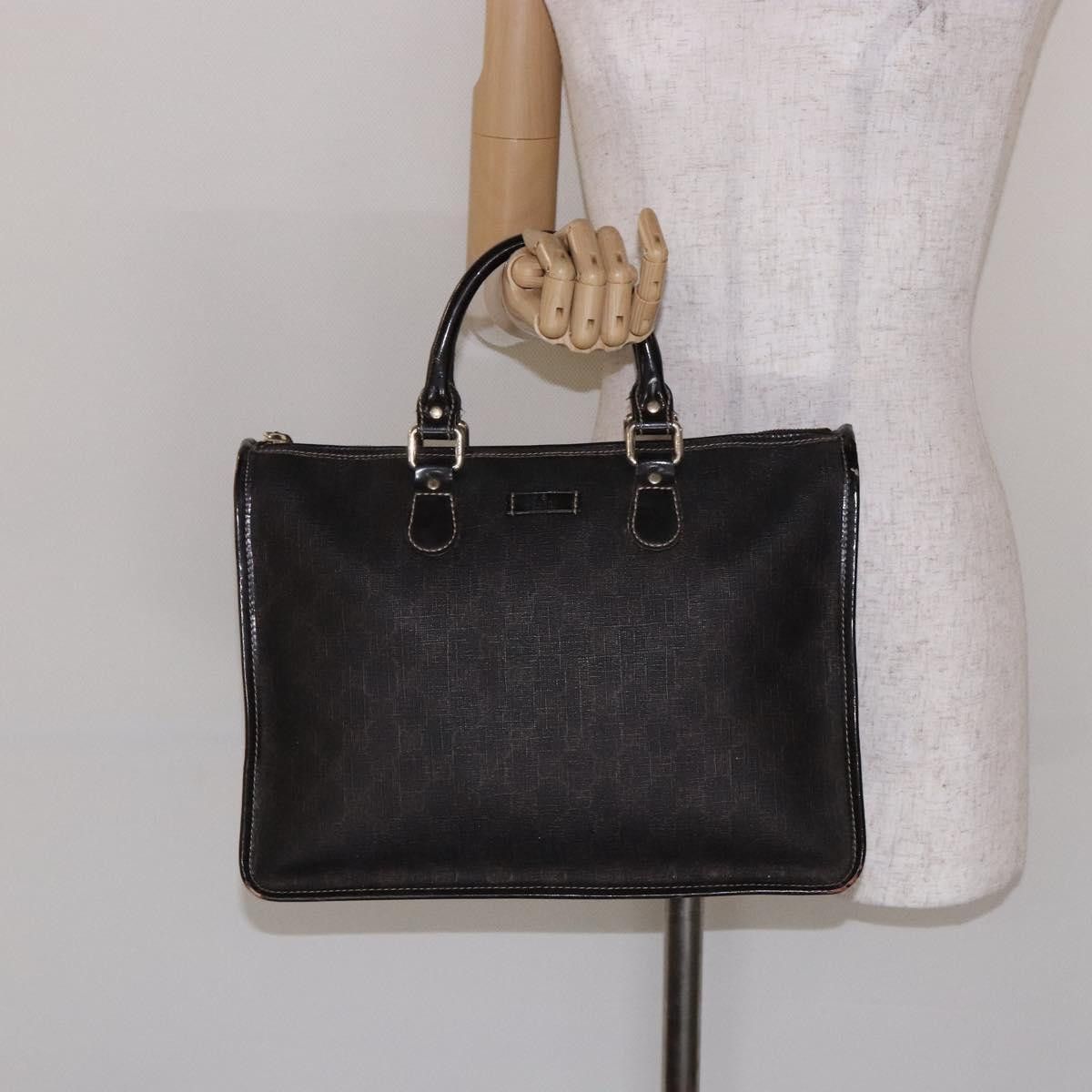 Gucci GUCCI GG Supreme Hand Bag Pvc Leather Gold Dark Brown Size ONE SIZE - 23 Thumbnail