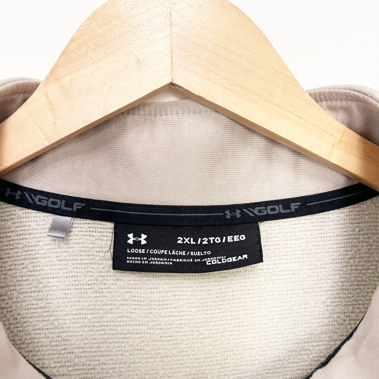 Under Armour Under Armour Coldgear Tan Quarter Zip Sweater Sz 2XL Size US XXL / EU 58 / 5 - 3 Thumbnail