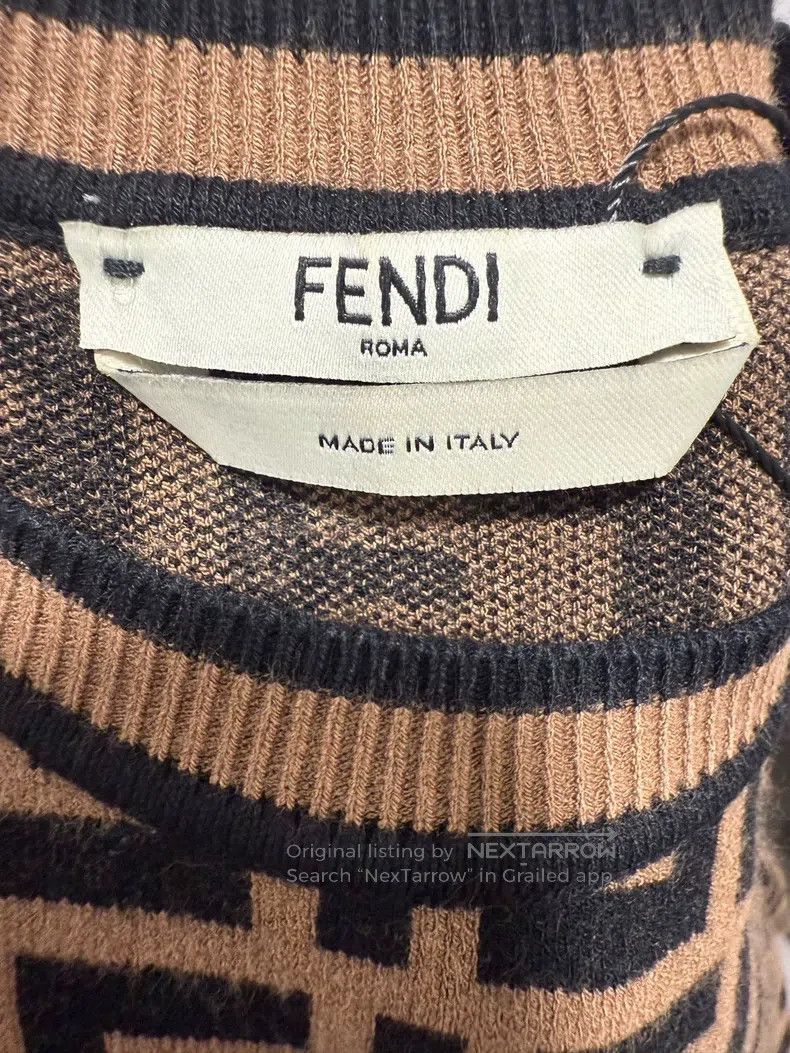 Fendi Fendi FF Monogram Full Print Knit Short Sleeve Shirt Size XS / US 0-2 / IT 36-38 - 3 Thumbnail