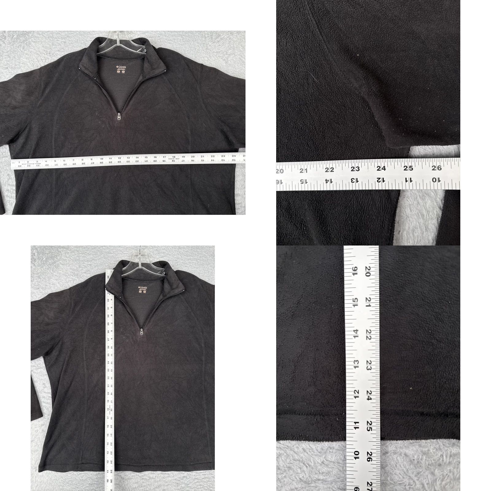 Vintage Columbia Womens Pullover Shirt 2X Black Fleece Quarter Zip Mock Neck Raglan Sleeve Outdoor Hiking Walking Regular Size XXL / US 16-18 / IT 52-54 - 8 Thumbnail