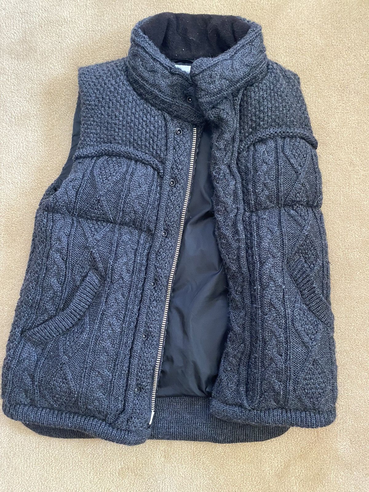 Maison MIHARA YASUHIRO MIHIRA YASUHIRO KNIT DESIGN WOOL DOWN PUFFER VEST Size US M / EU 48-50 / 2 - 2 Thumbnail