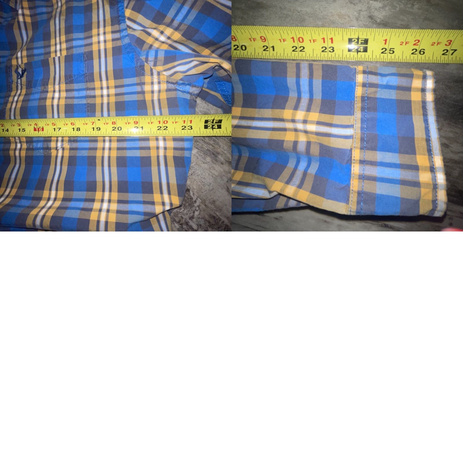 American Eagle Outfitters VINTAGE American Eagle Shirt Athletic Fit Large Blue Yellow Button Up Long Sleeve Mens Size US L / EU 52-54 / 3 - 8 Thumbnail