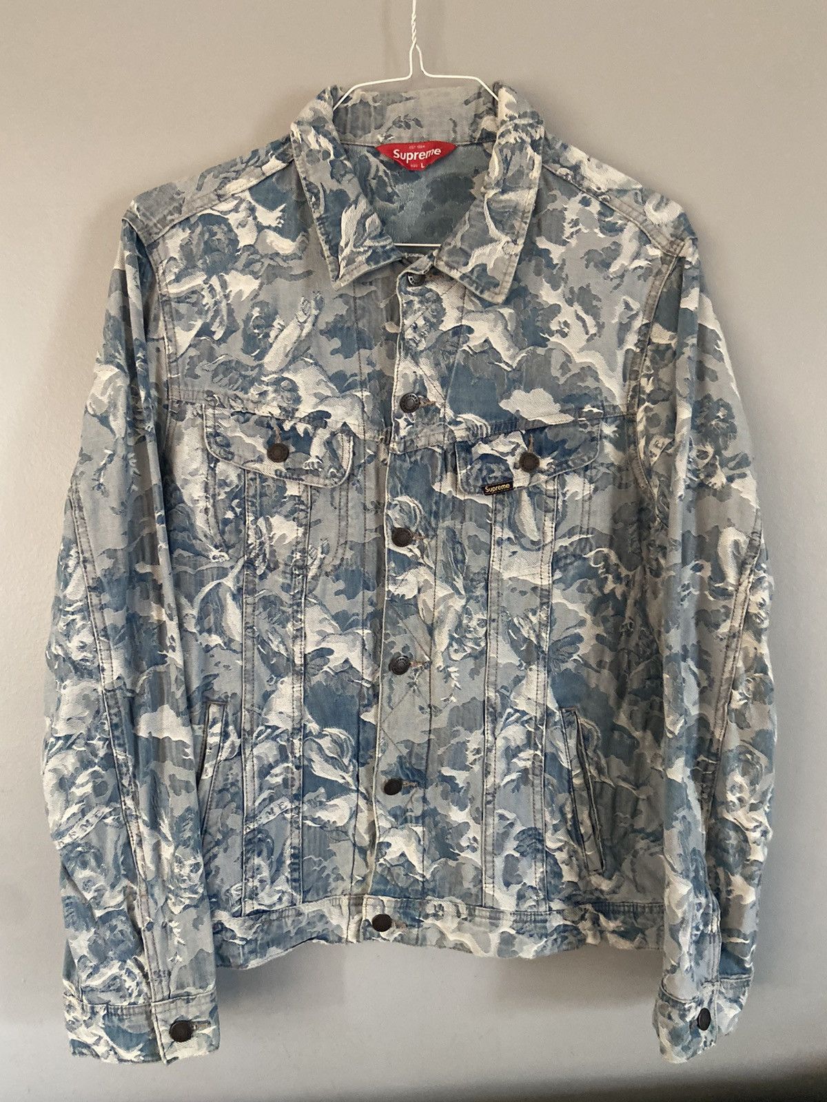 Supreme Cherub Denim Trucker Jacket FW16 Angels - Outerwear 