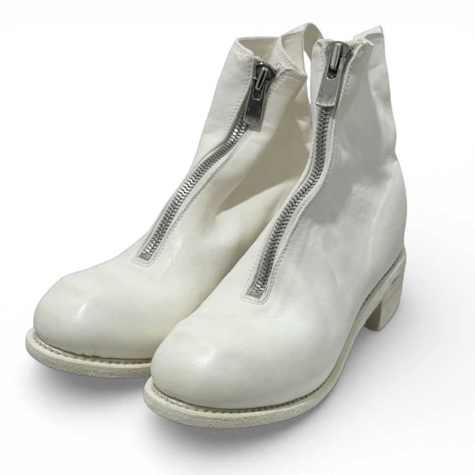 Guidi GUIDI New Women's White Leather Ankle Boots Size 38 US8 Size US 8 / IT 38 - 1 Thumbnail
