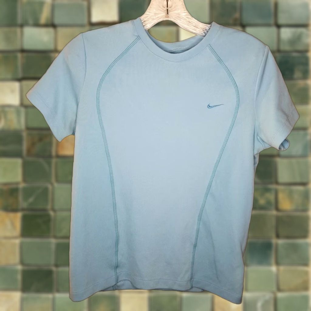 Nike Nike Women's Blue Short Sleeve Activewear T-Shirt Size M Women Sports Workout Top Size M / US 6-8 / IT 42-44 - 1 Thumbnail