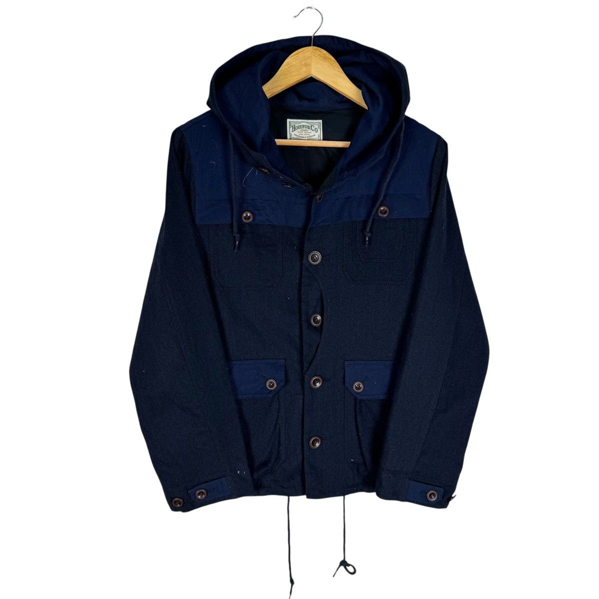 Vintage ☀️HOUSTON HOODIE INDIGO WOOL JACKET Size US M / EU 48-50 / 2 - 4 Thumbnail