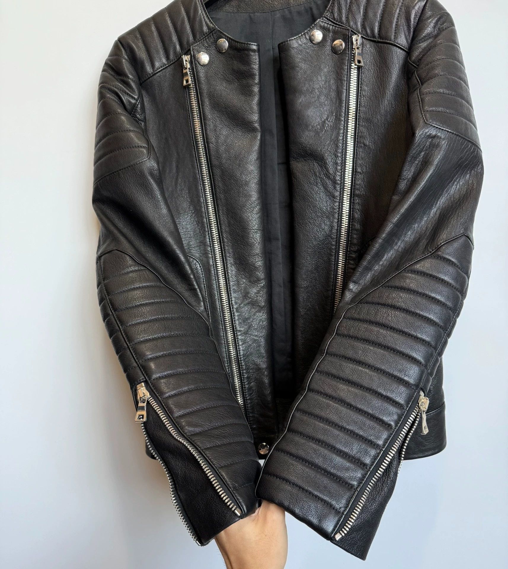 Balmain Balmain Double Zip Biker Jacket White Tag 44 Size US S / EU 44-46 / 1 - 6 Thumbnail