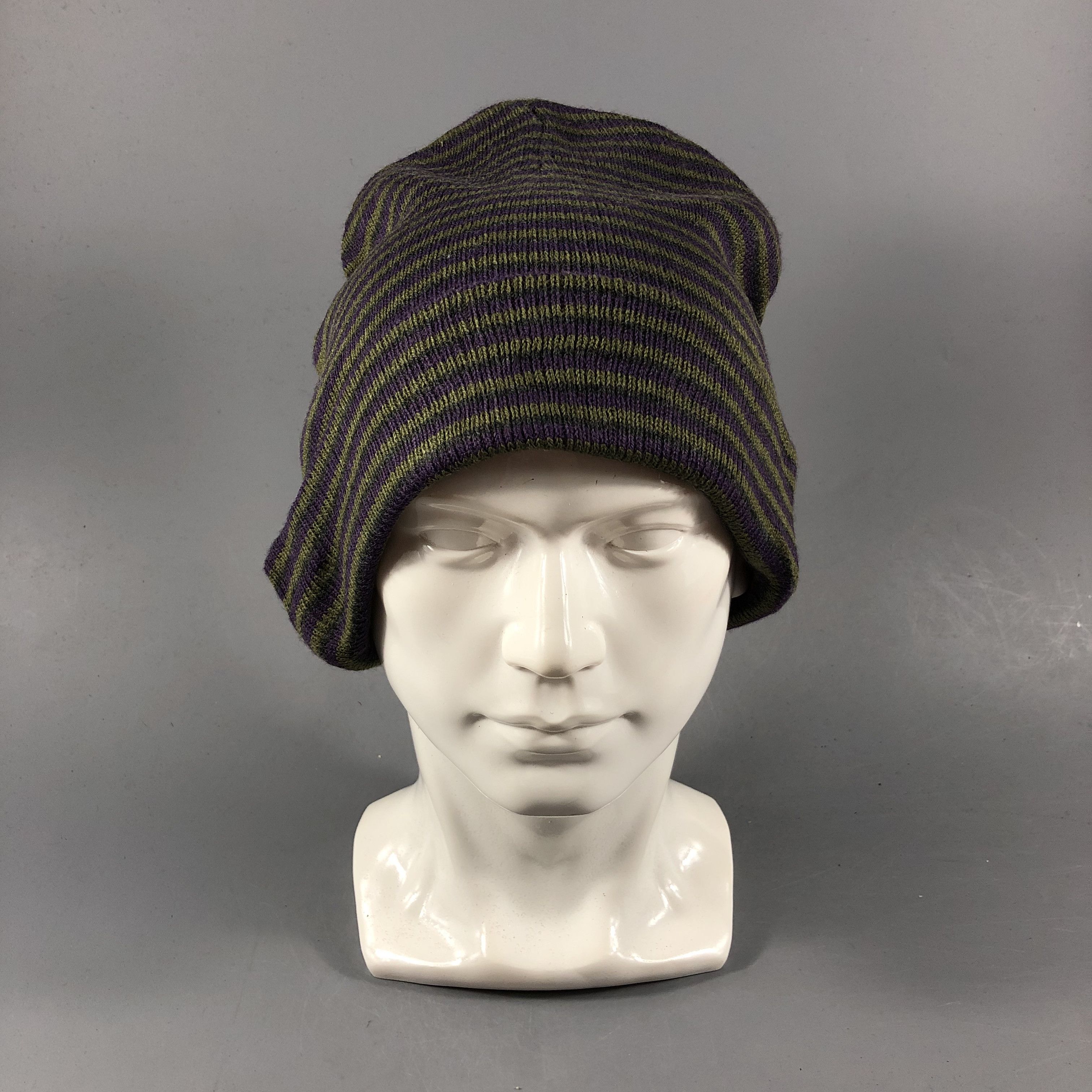 Vintage Maban of Scotland Striped Beanie Snowcap Snow Hat B842 Size ONE SIZE - 1 Thumbnail