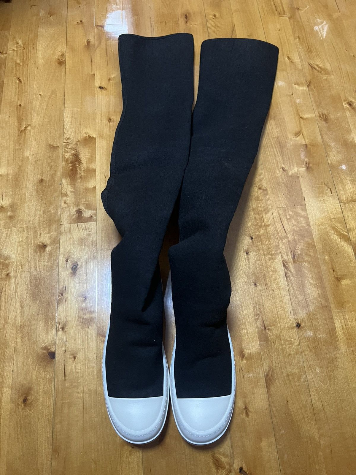 Rick Owens × Rick Owens Drkshdw Rick owens drkshdw thigh high stocking ramones sz 38 Size US 8 / IT 38 - 1 Thumbnail