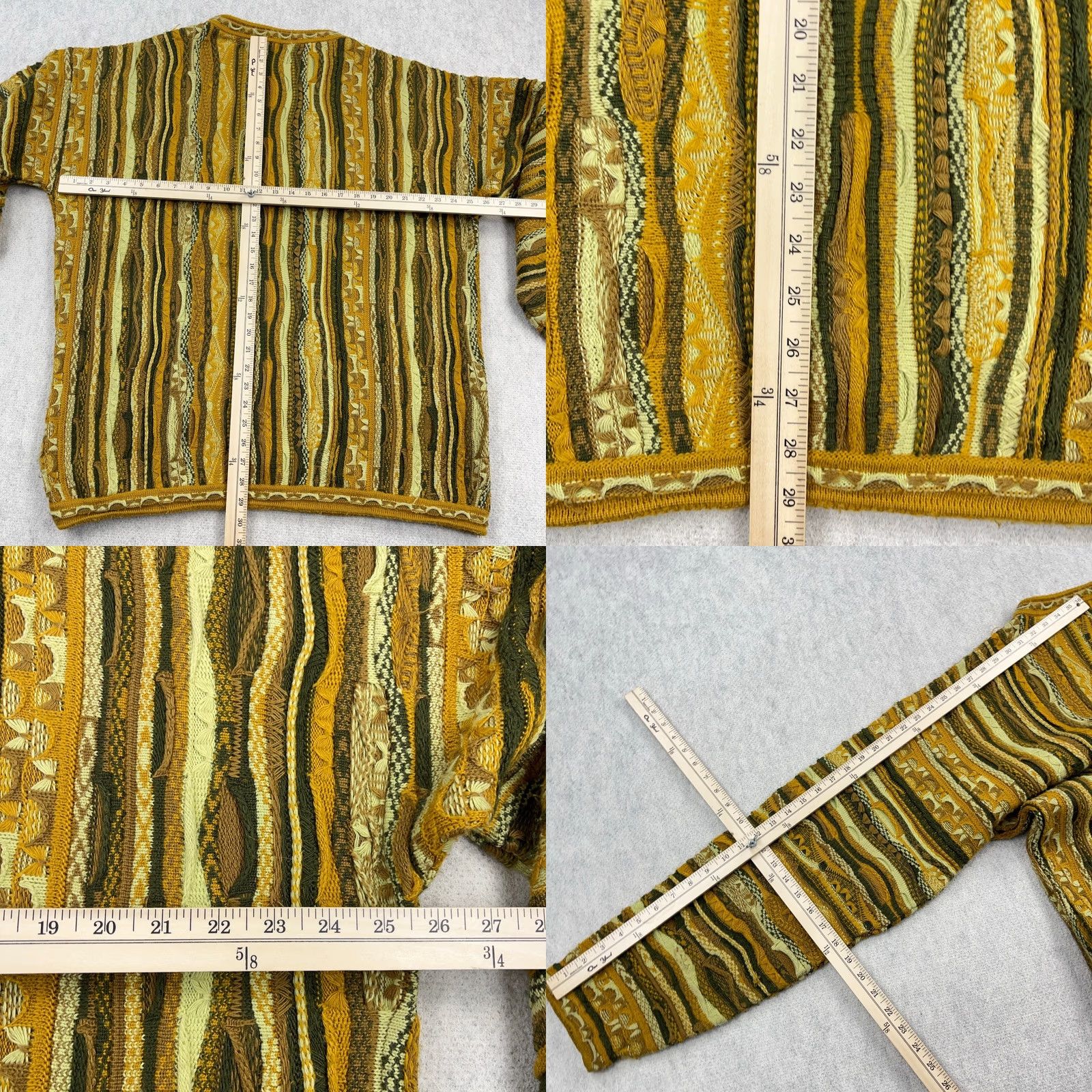 Coogi VINTAGE COOGI Sweater Men XL Yellow 3D Knit Textured Biggie Cosby Grandpa 90s Shirt Men XL Yellow Hip Hop 90s Mens Size US XL / EU 56 / 4 - 9 Thumbnail