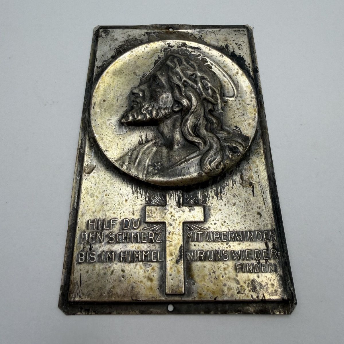 Vintage Vintage German Ecce Homo Jesus Christ Plaque Silver Plated Size ONE SIZE - 8 Thumbnail