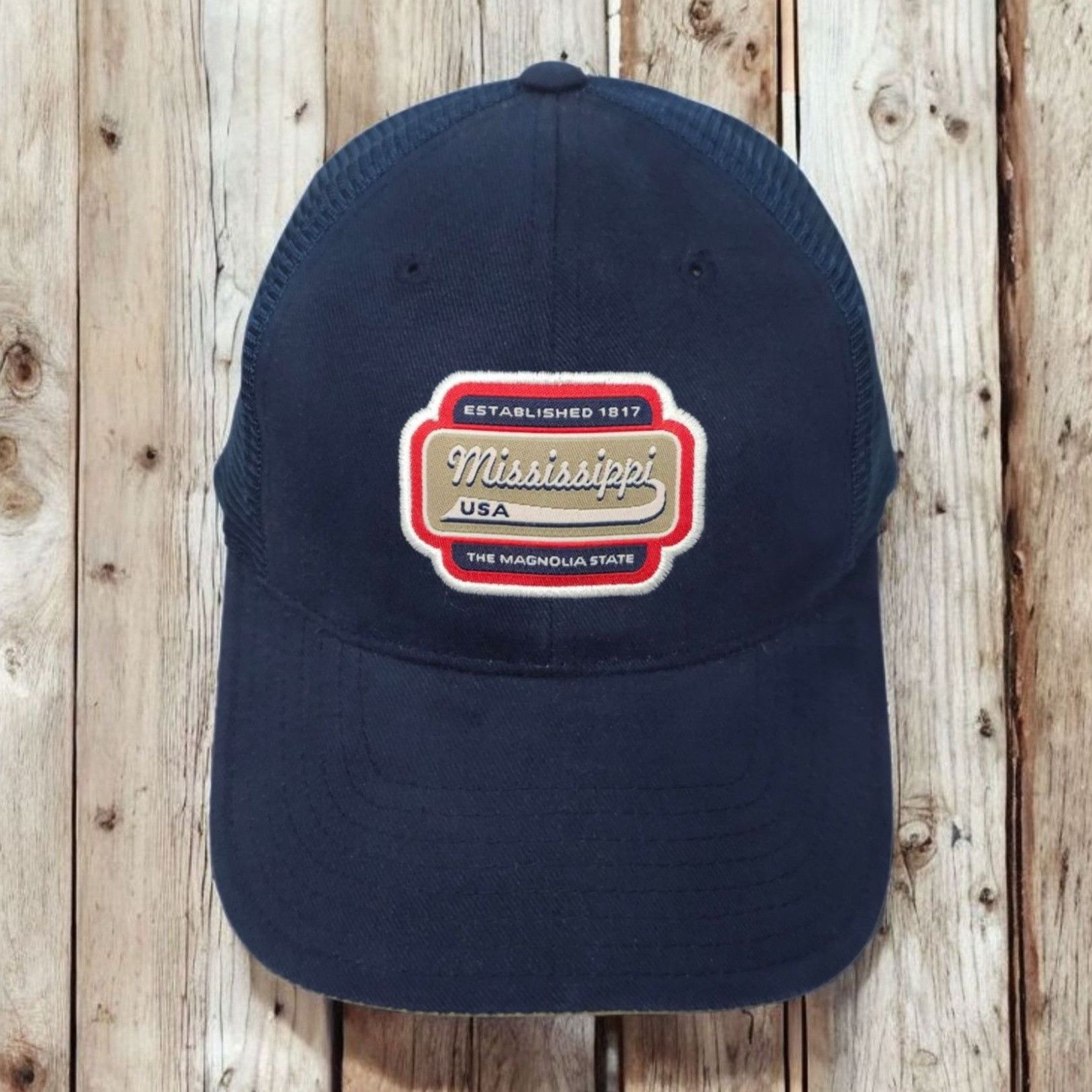 American Needle Mississippi Magnolia State Mesh Back Tuck Strap Cap Trucker Size ONE SIZE - 1 Thumbnail